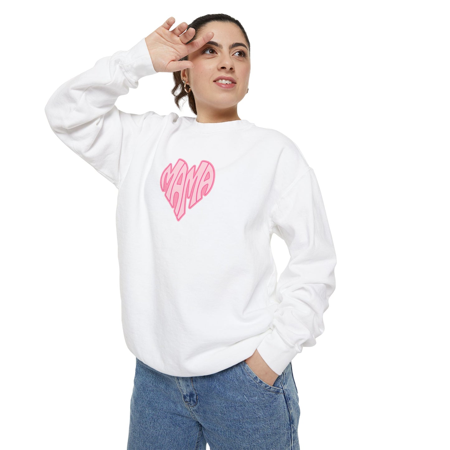 Mama Heart Comfort Colors Sweatshirt