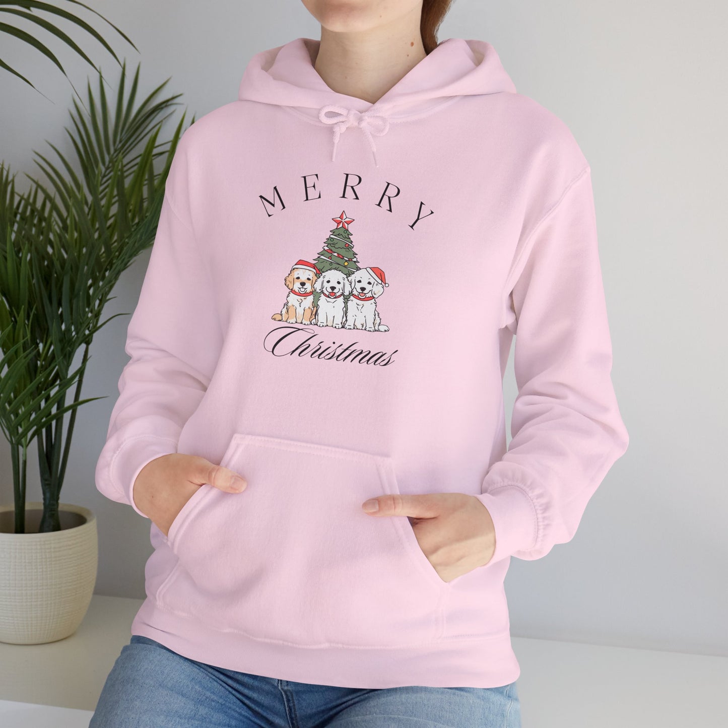 Merry Christmas Puppies Unisex Hoodie