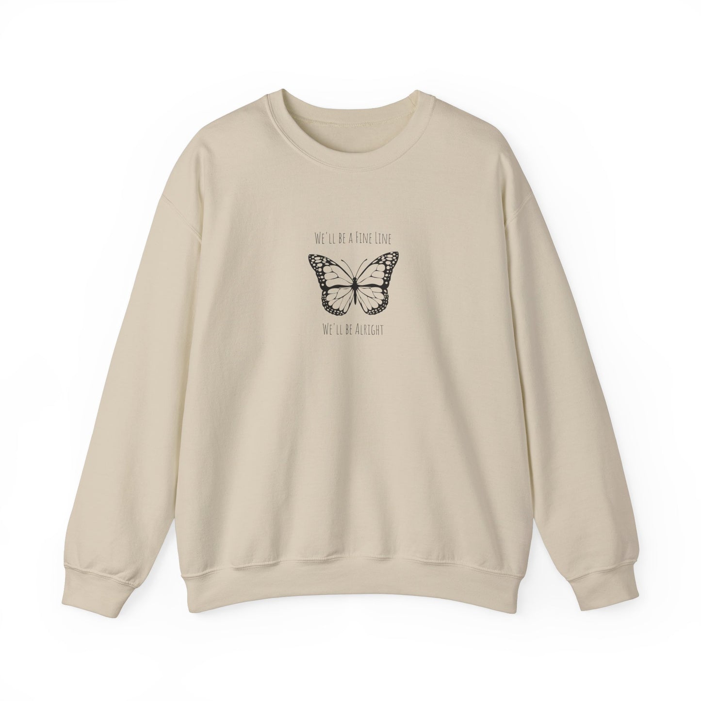 Fine Line Butterfly Unisex Crewneck