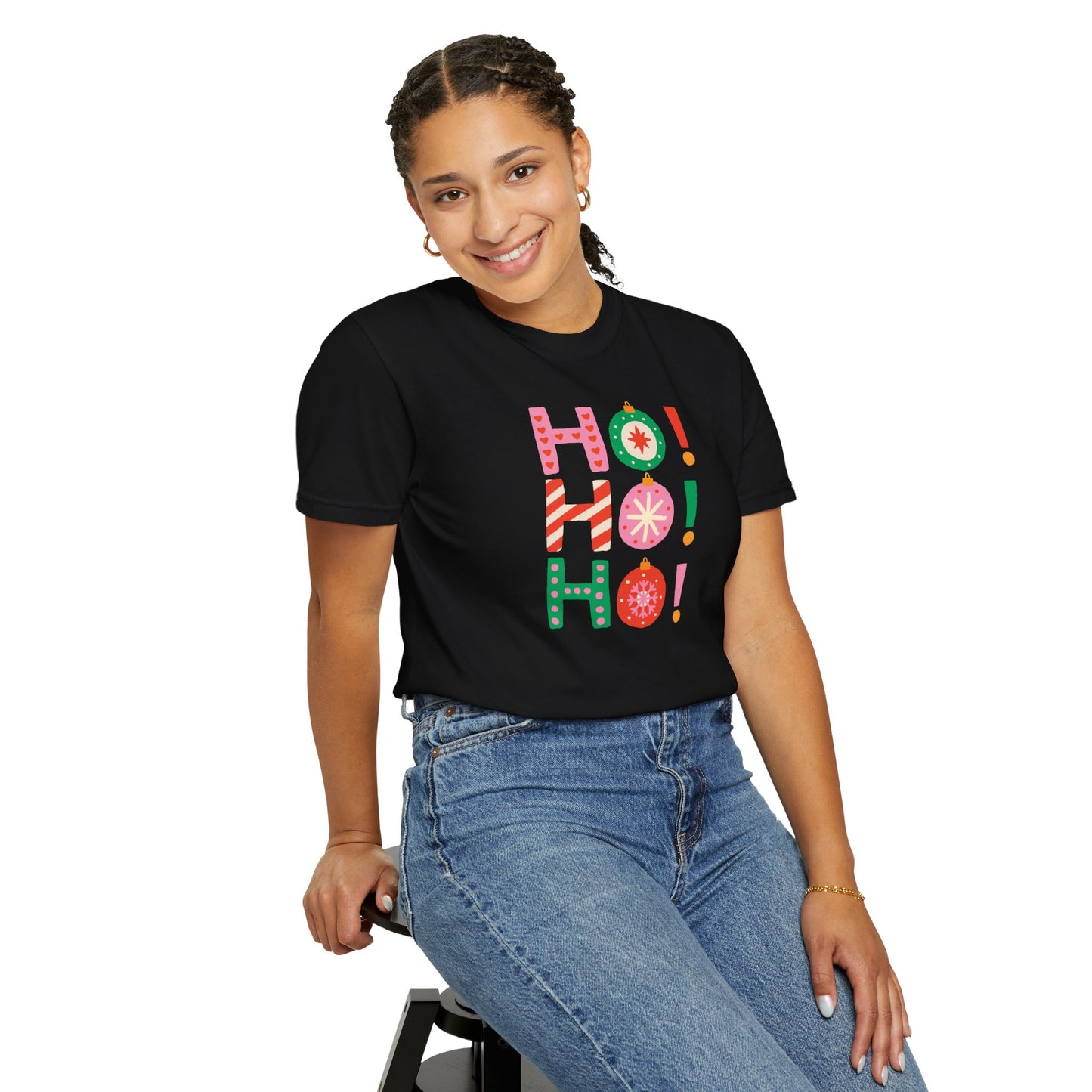 Ho Ho Ho Ornaments Comfort Colors Tee