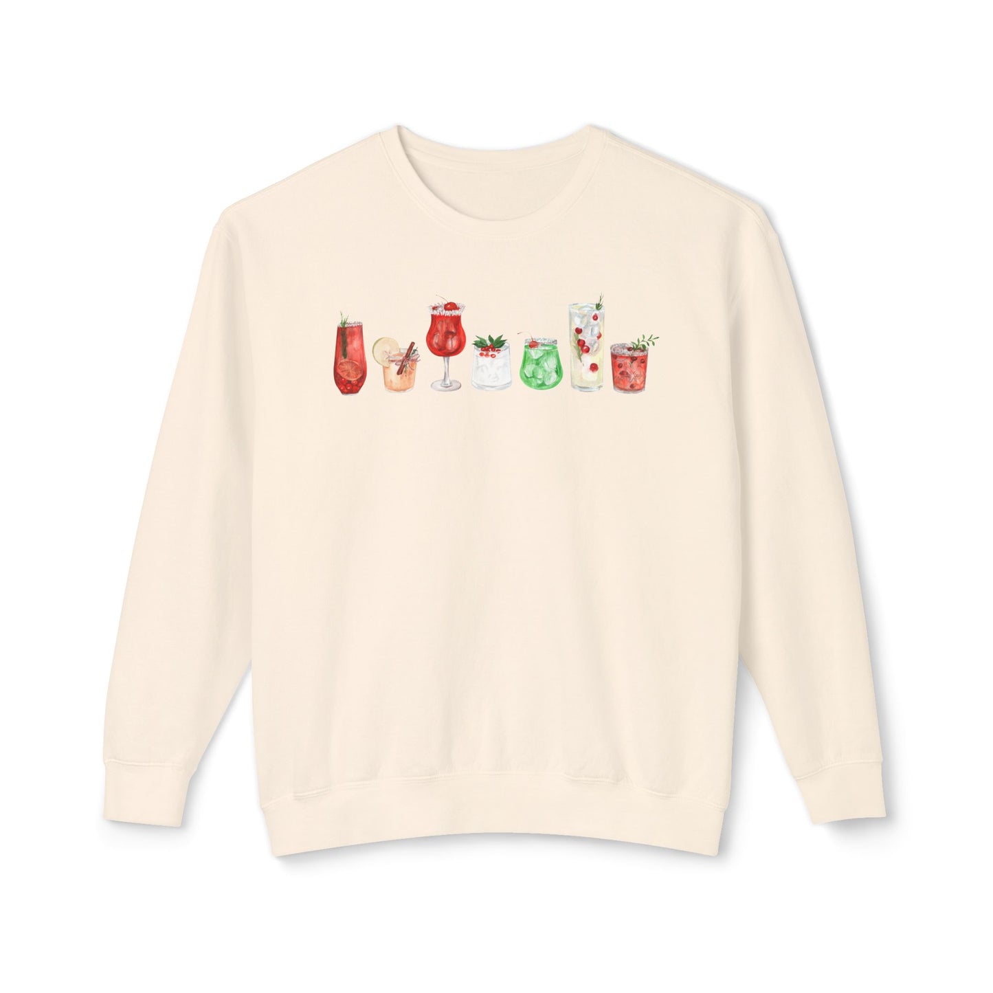Christmas Cocktails Comfort Colors Sweatshirt