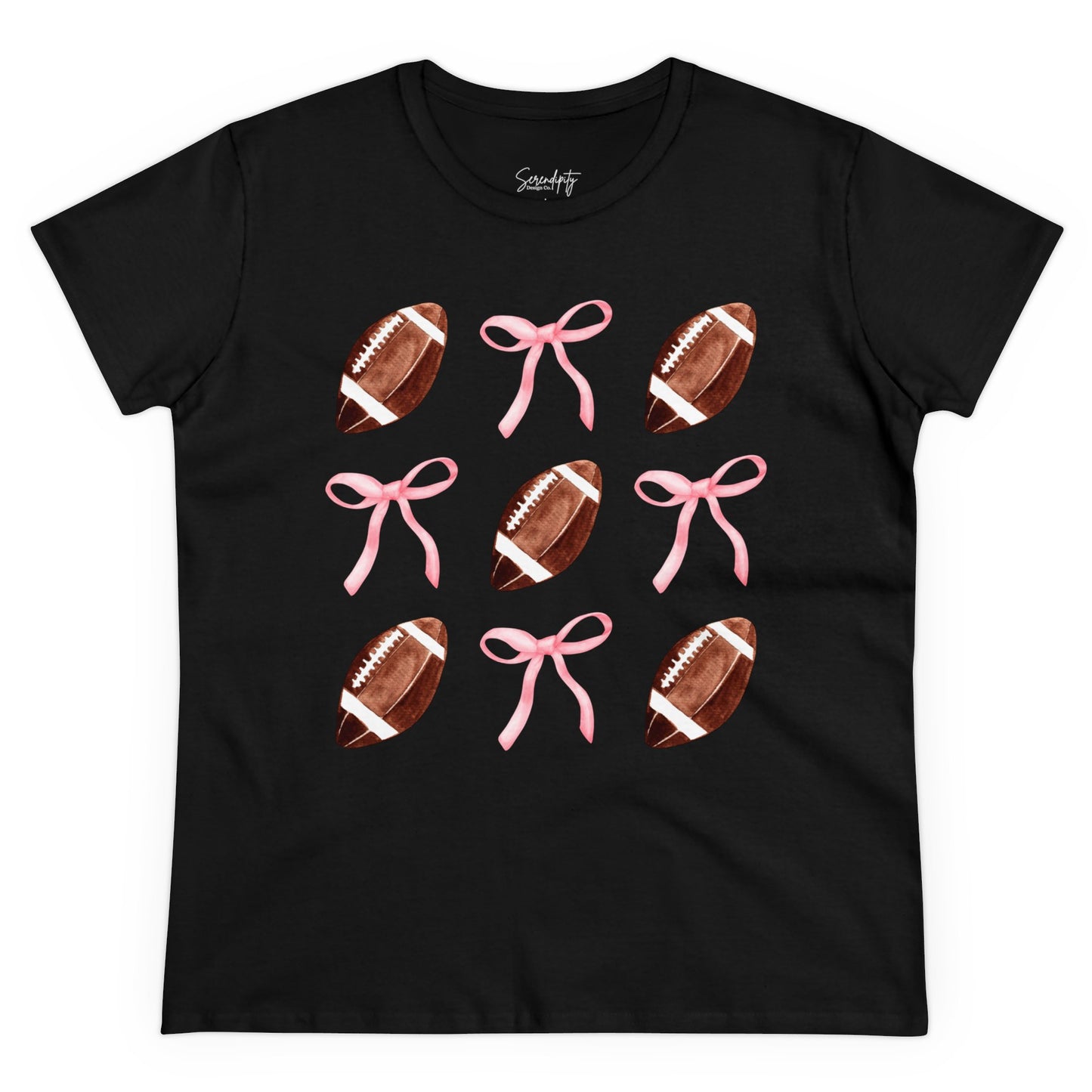 Football Bows Baby Tee