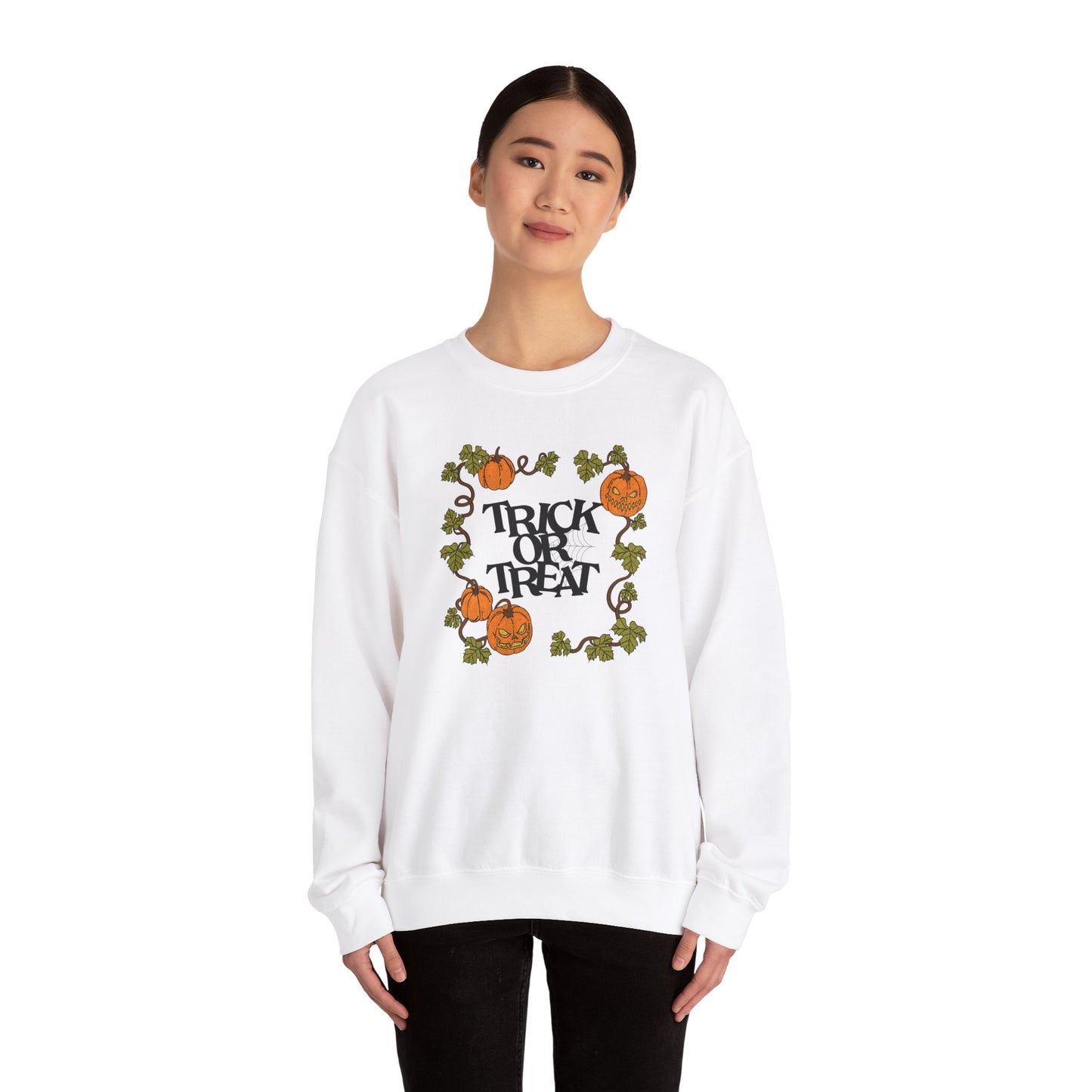 Vintage Pumpkins Trick or Treat Unisex Crewneck