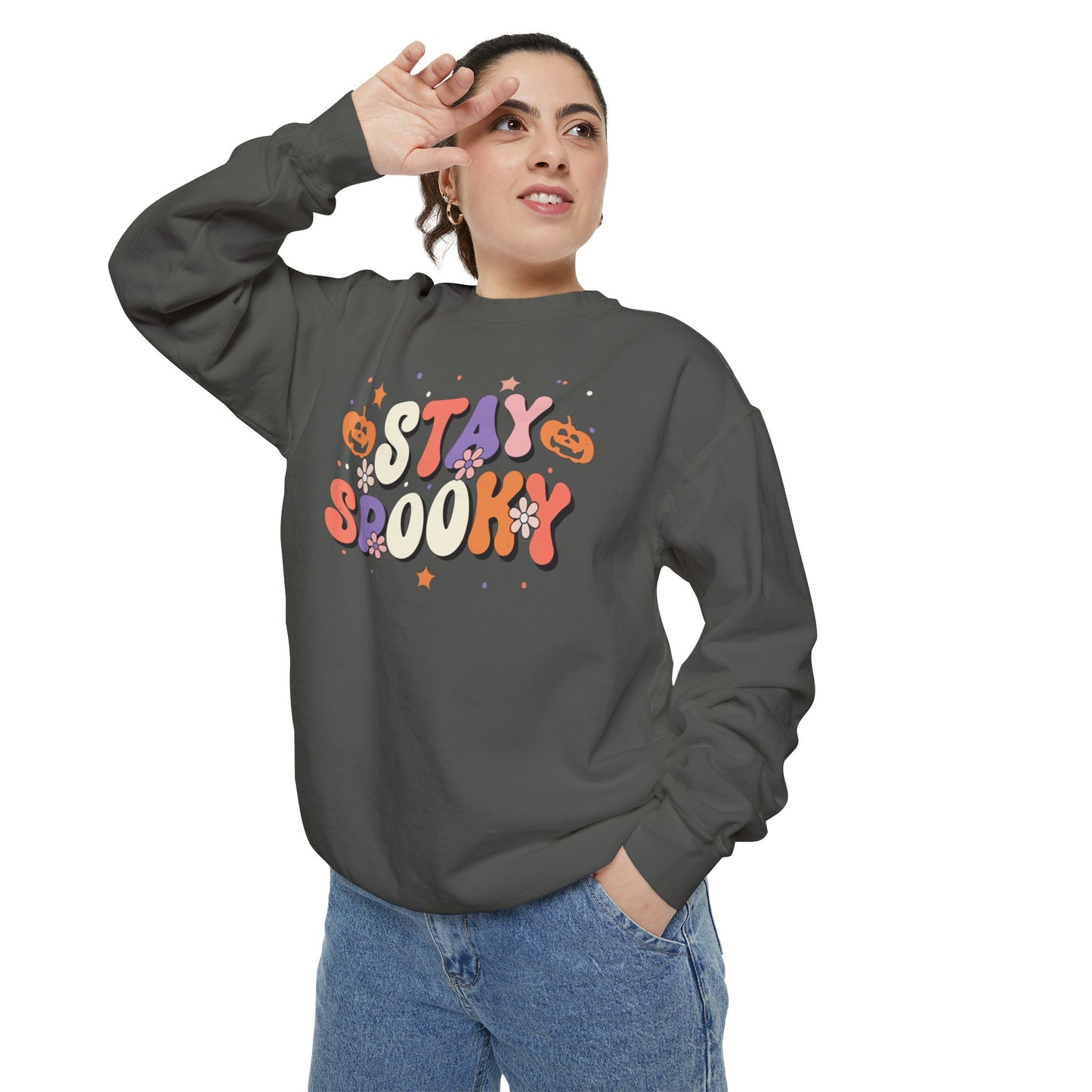 Stay Spooky Girly Comfort Colors Sweatshirt