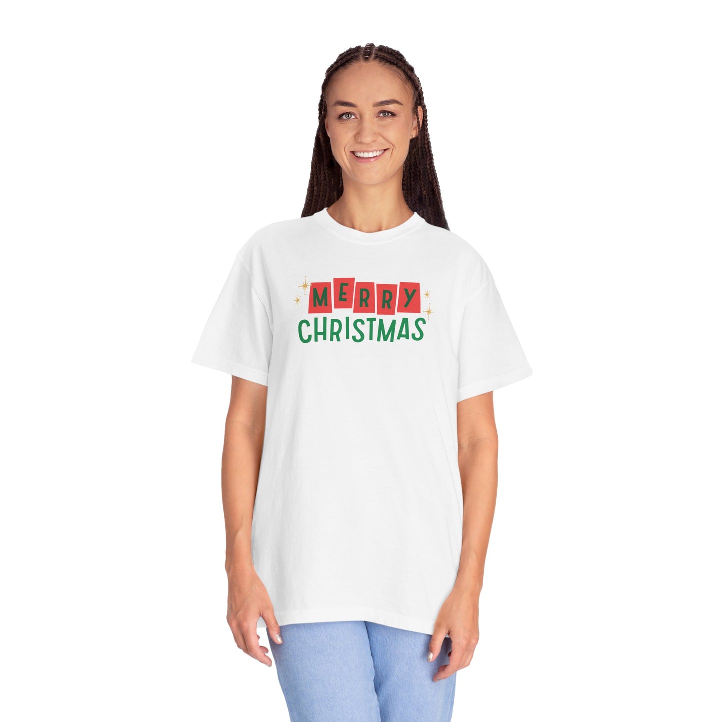 Retro Merry Christmas Comfort Colors Tee