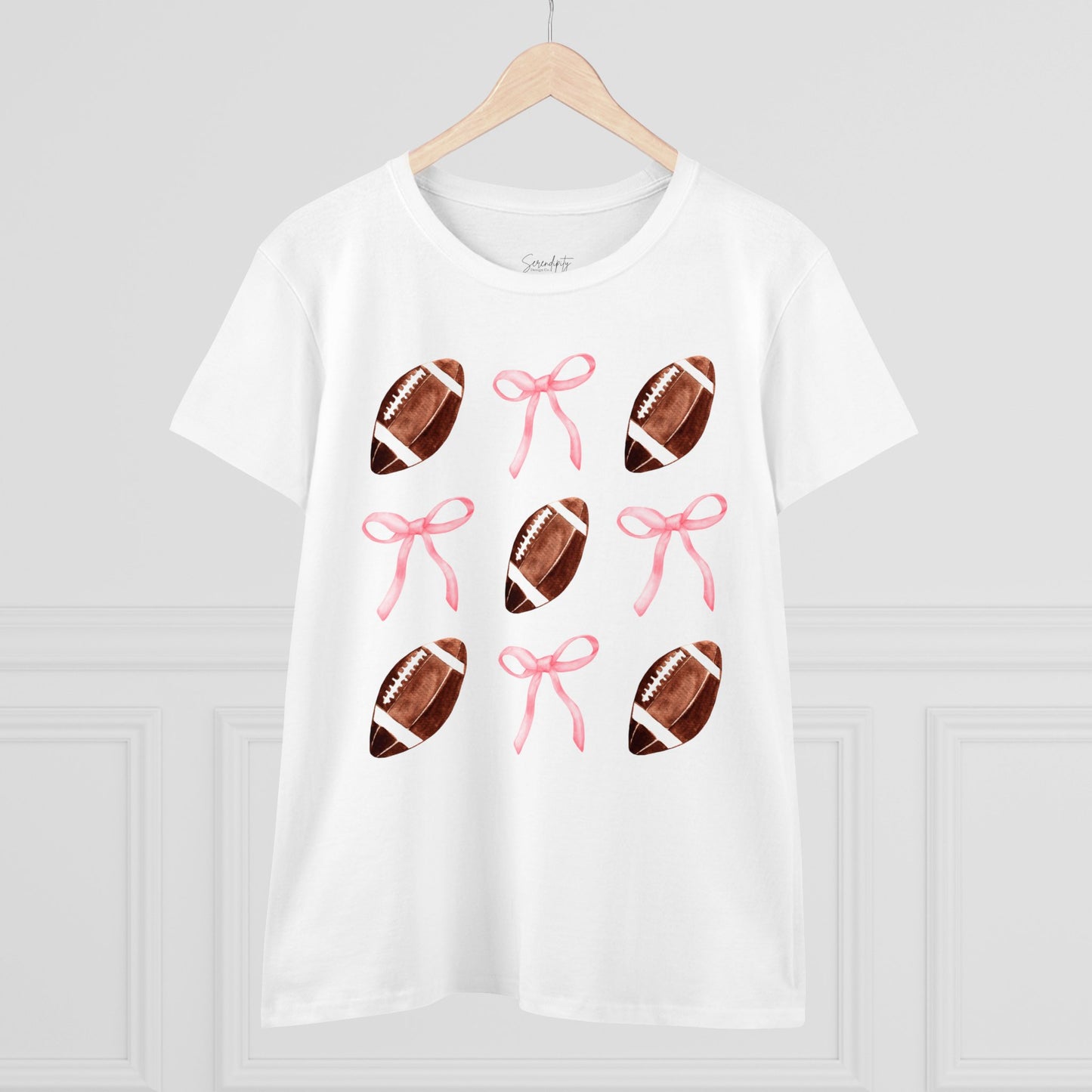 Football Bows Baby Tee