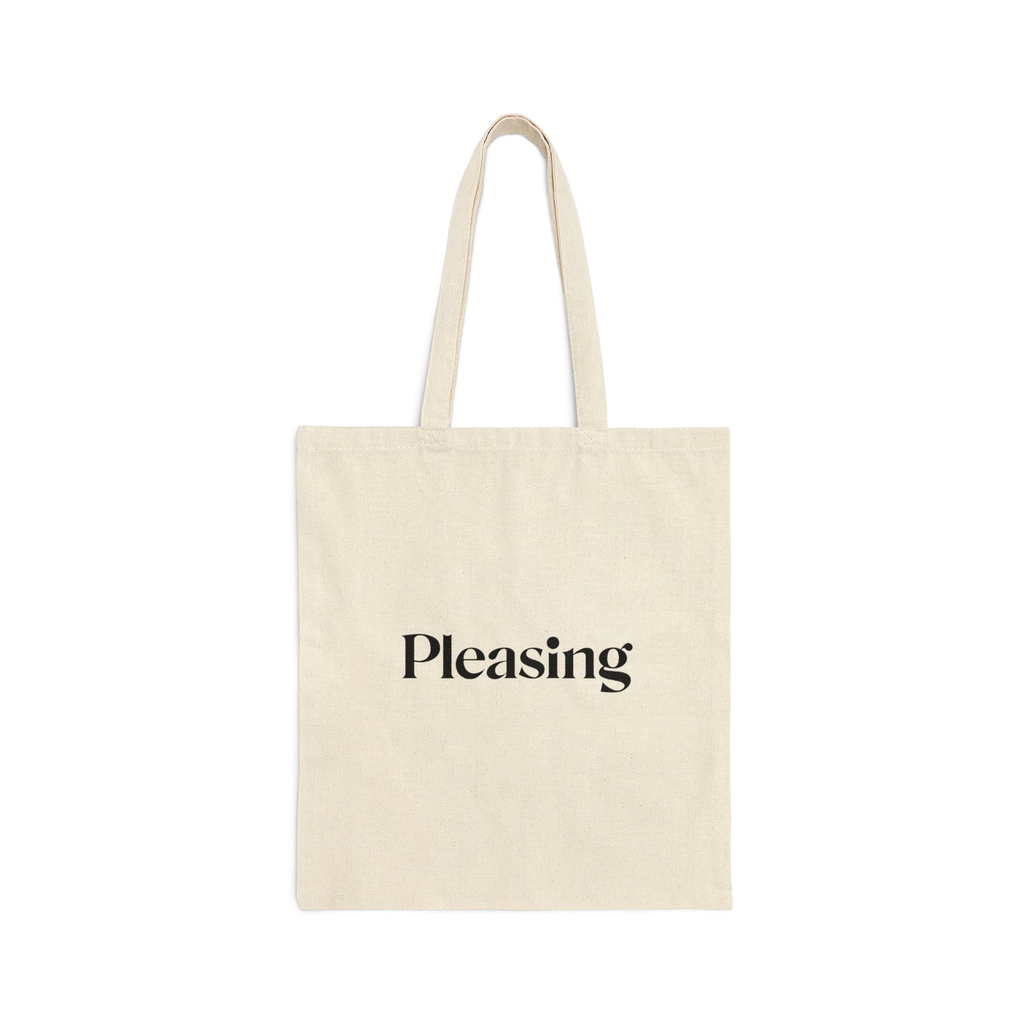 Pleasing Black Cotton Tote Bag