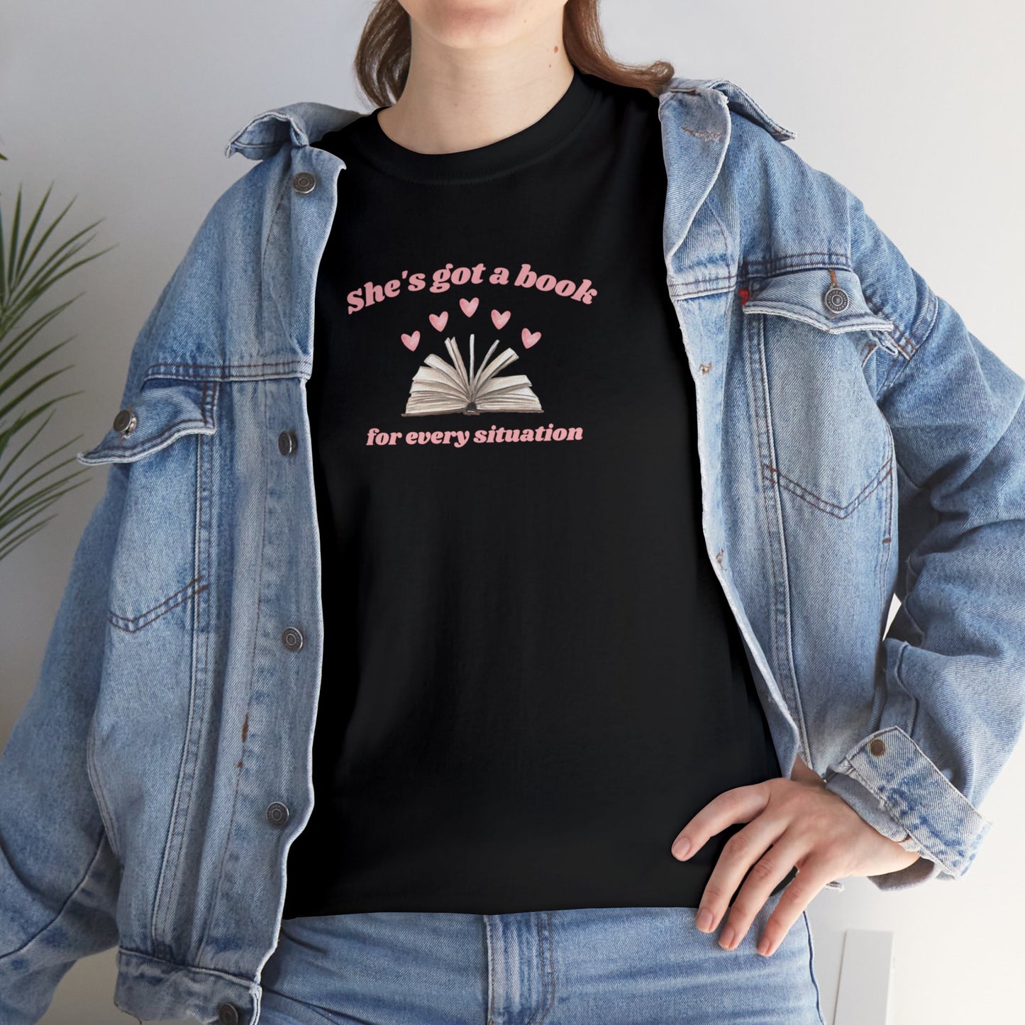 She's Got a Book for Every Situation Unisex Tee