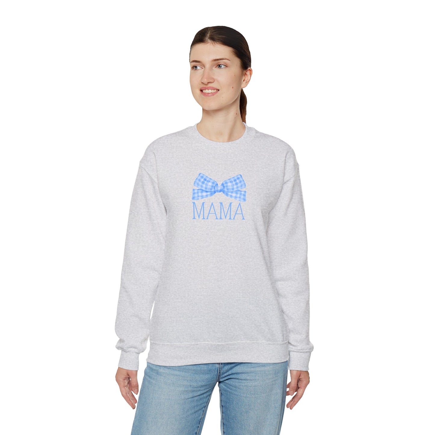 Mama Bow Blue Unisex Crewneck