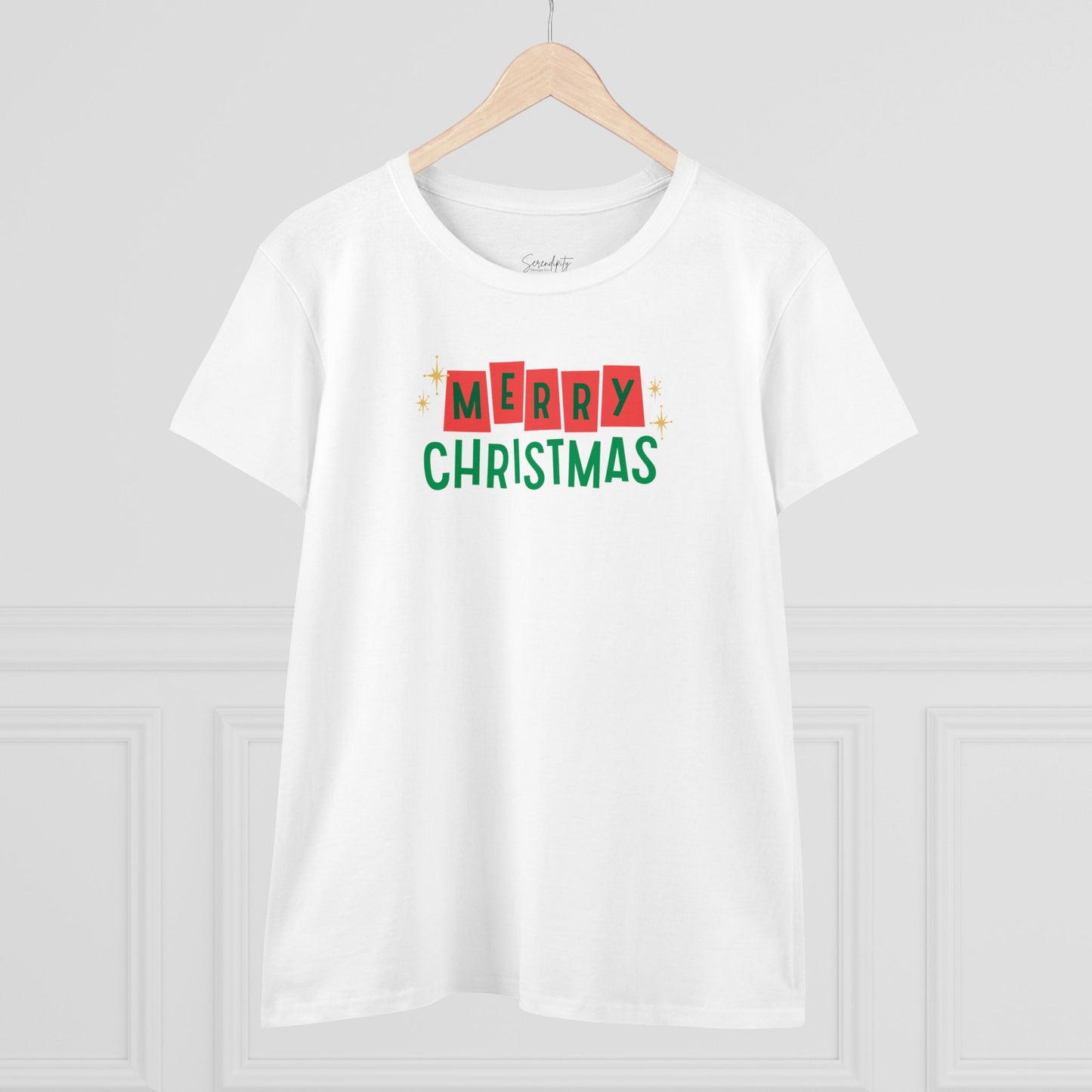 Retro Merry Christmas Baby Tee