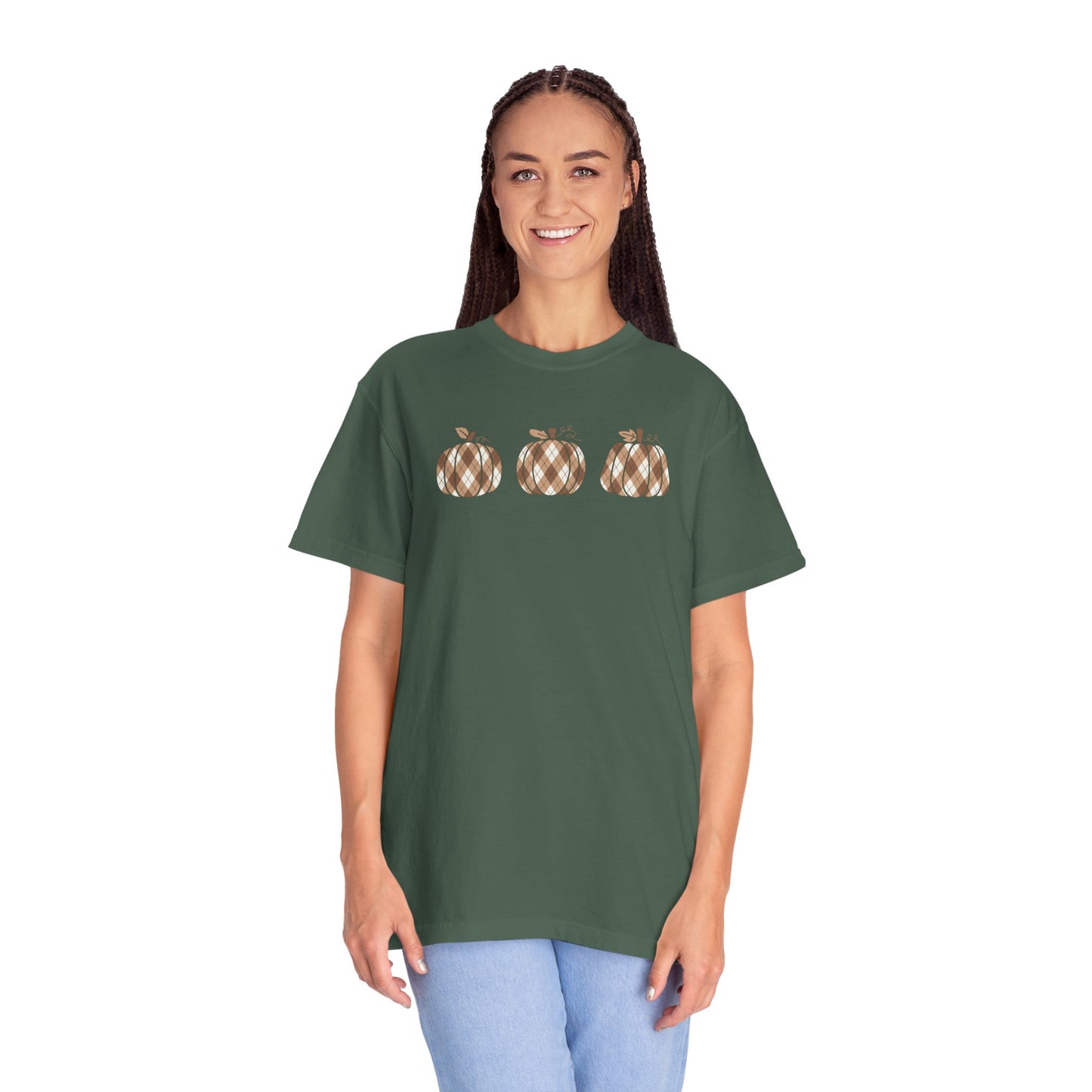 Plaid Pumpkins Comfort Colors Tee