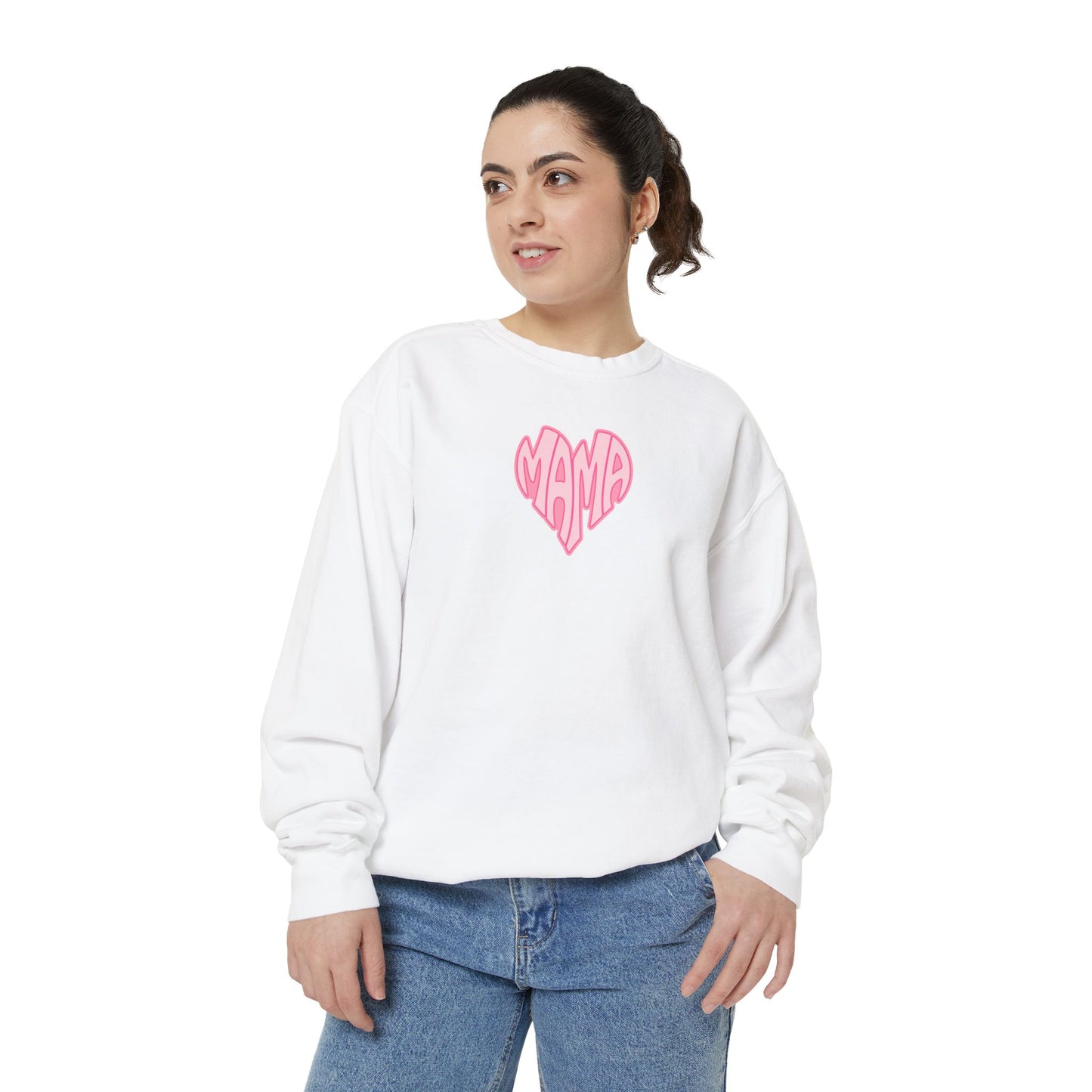 Mama Heart Comfort Colors Sweatshirt