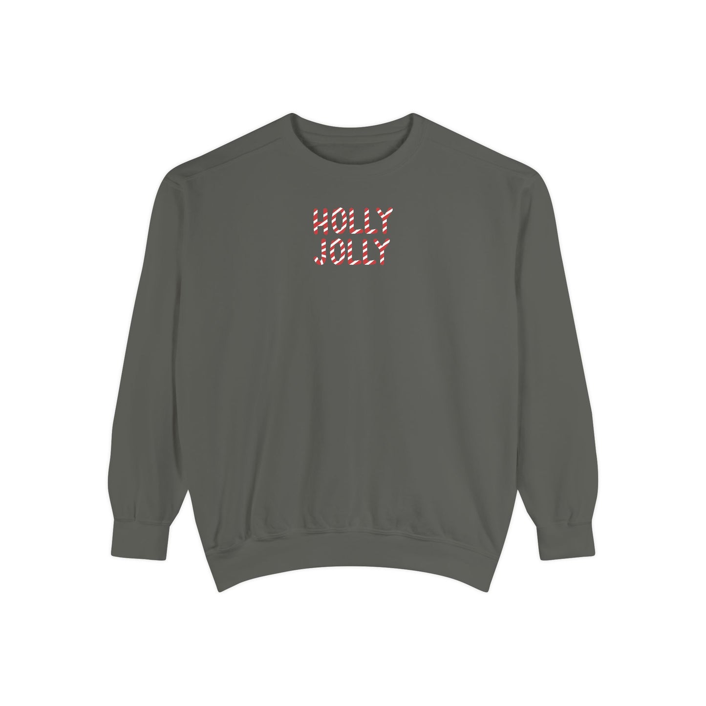 Holly Jolly Candy Cane Comfort Colors Sweatshirt