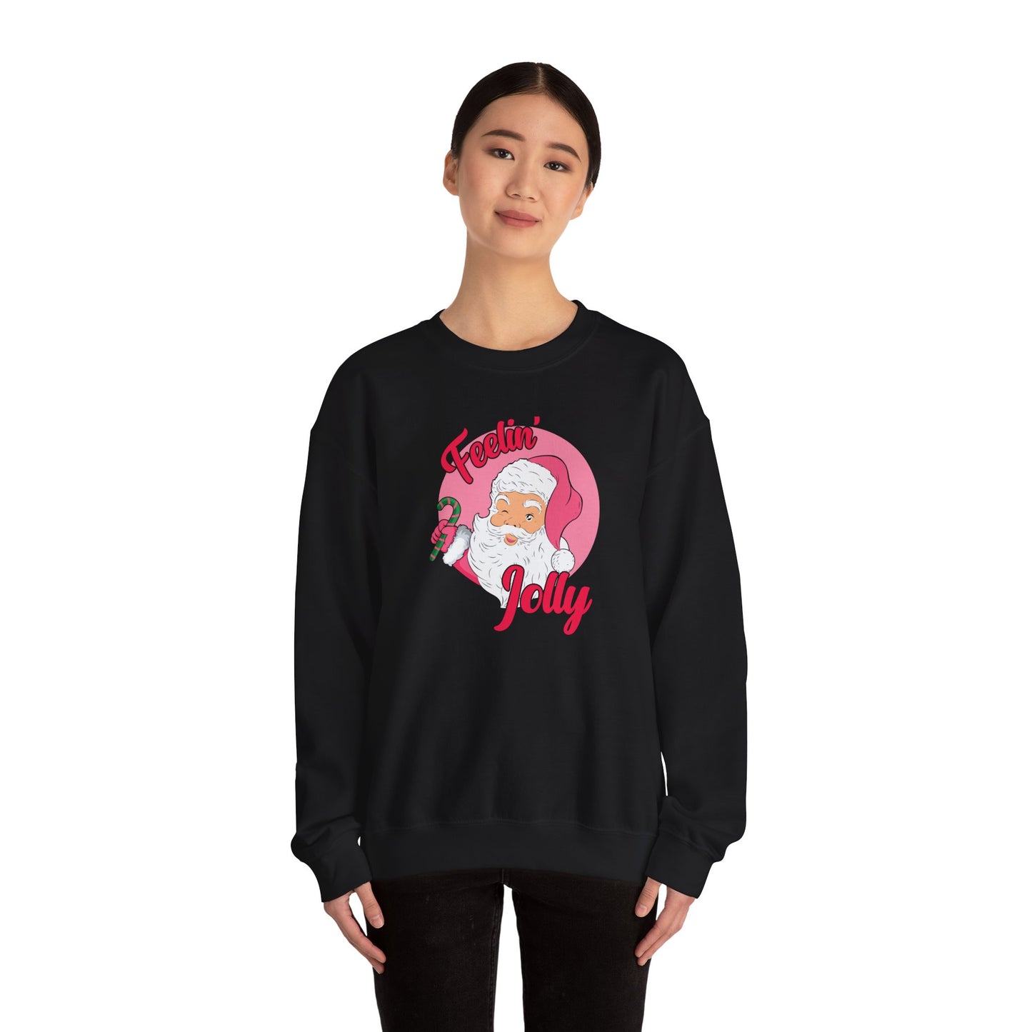Feelin' Jolly Santa Crewneck Sweatshirt