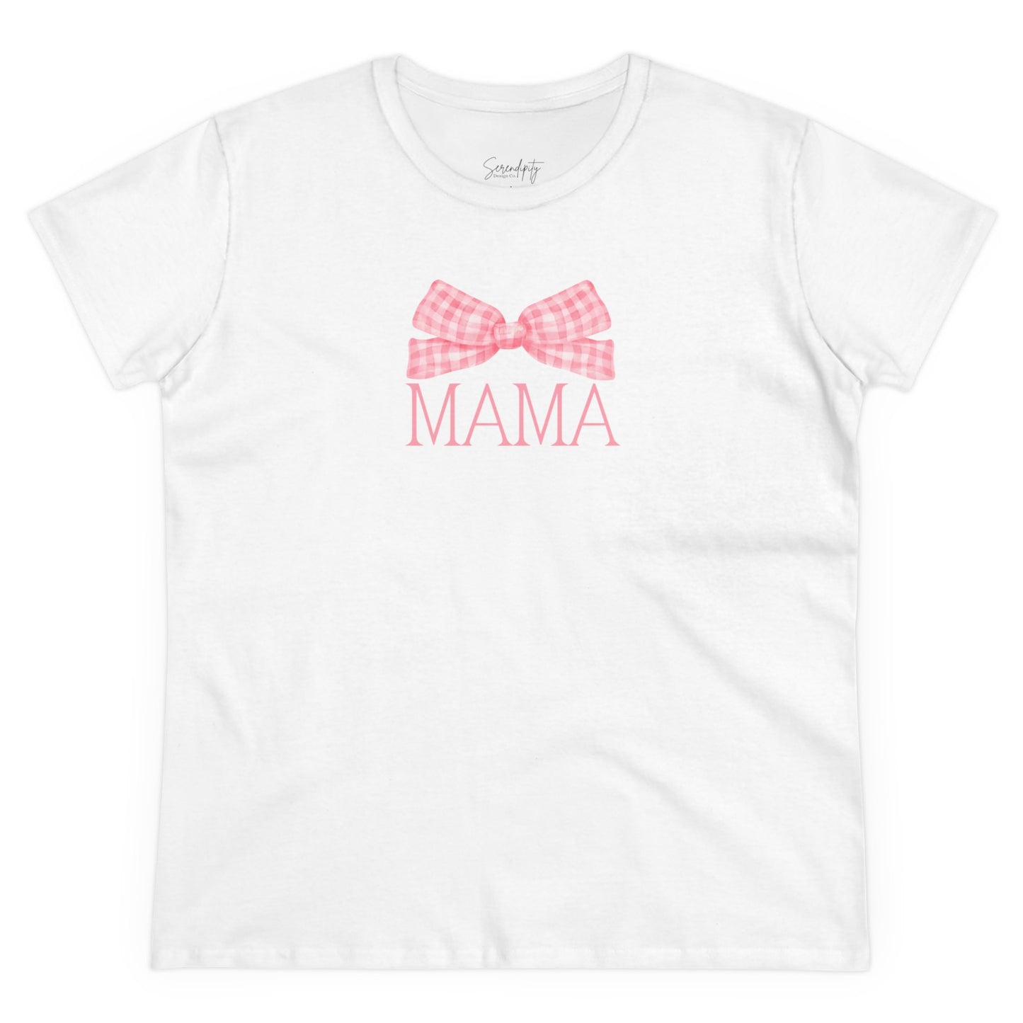 Mama Bow Pink Baby Tee