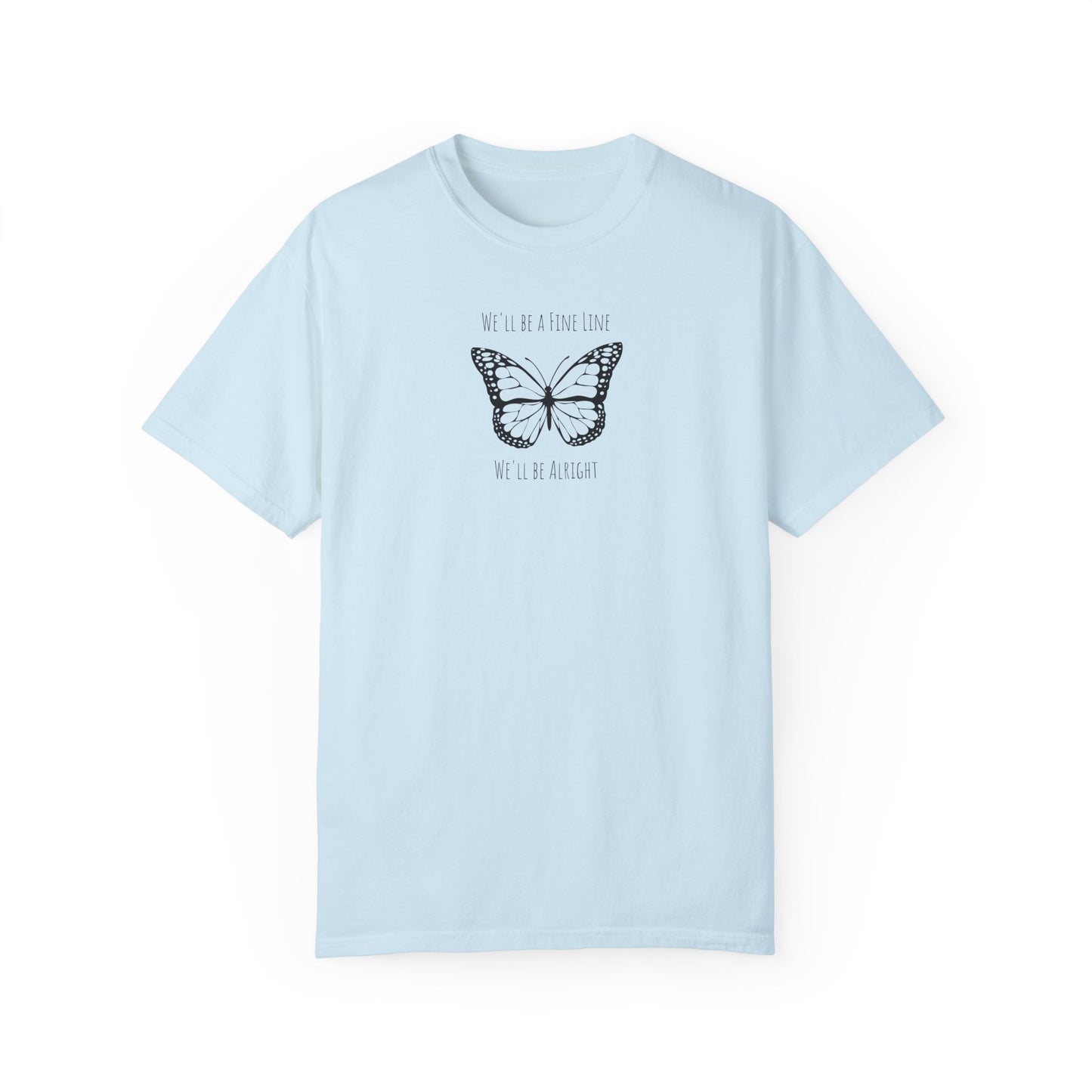 Fine Line Butterfly Comfort Colors Tee