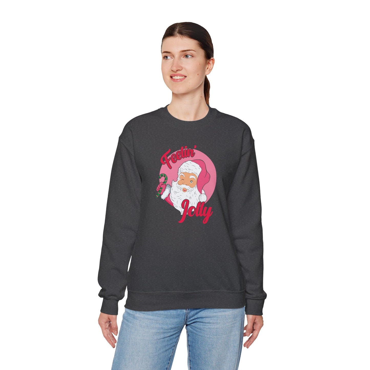 Feelin' Jolly Santa Crewneck Sweatshirt