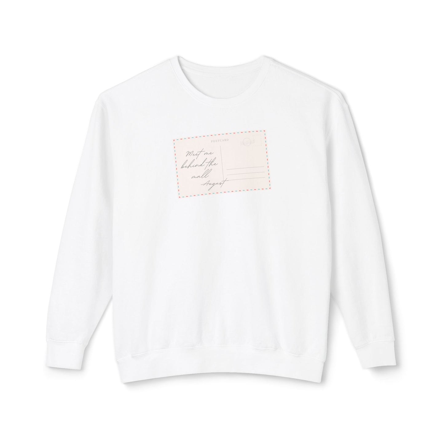 Vintage Postcard Unisex Lightweight Crewneck Sweatshirt, Cozy Pullover, Fall Fashion, Gift Idea, Casual Style, Relaxed Wear