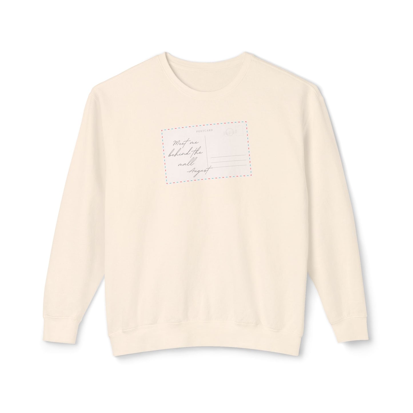 Vintage Postcard Unisex Lightweight Crewneck Sweatshirt, Cozy Pullover, Fall Fashion, Gift Idea, Casual Style, Relaxed Wear