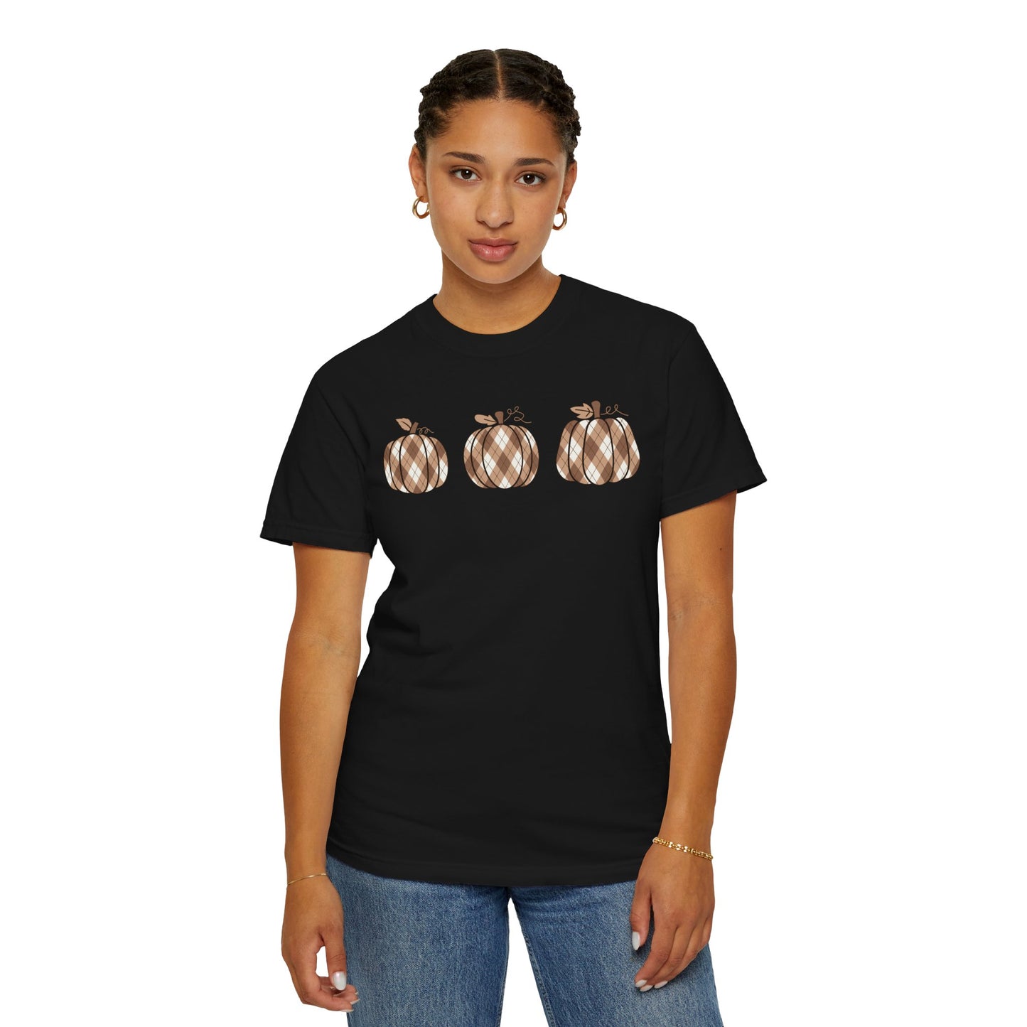 Plaid Pumpkins Comfort Colors Tee