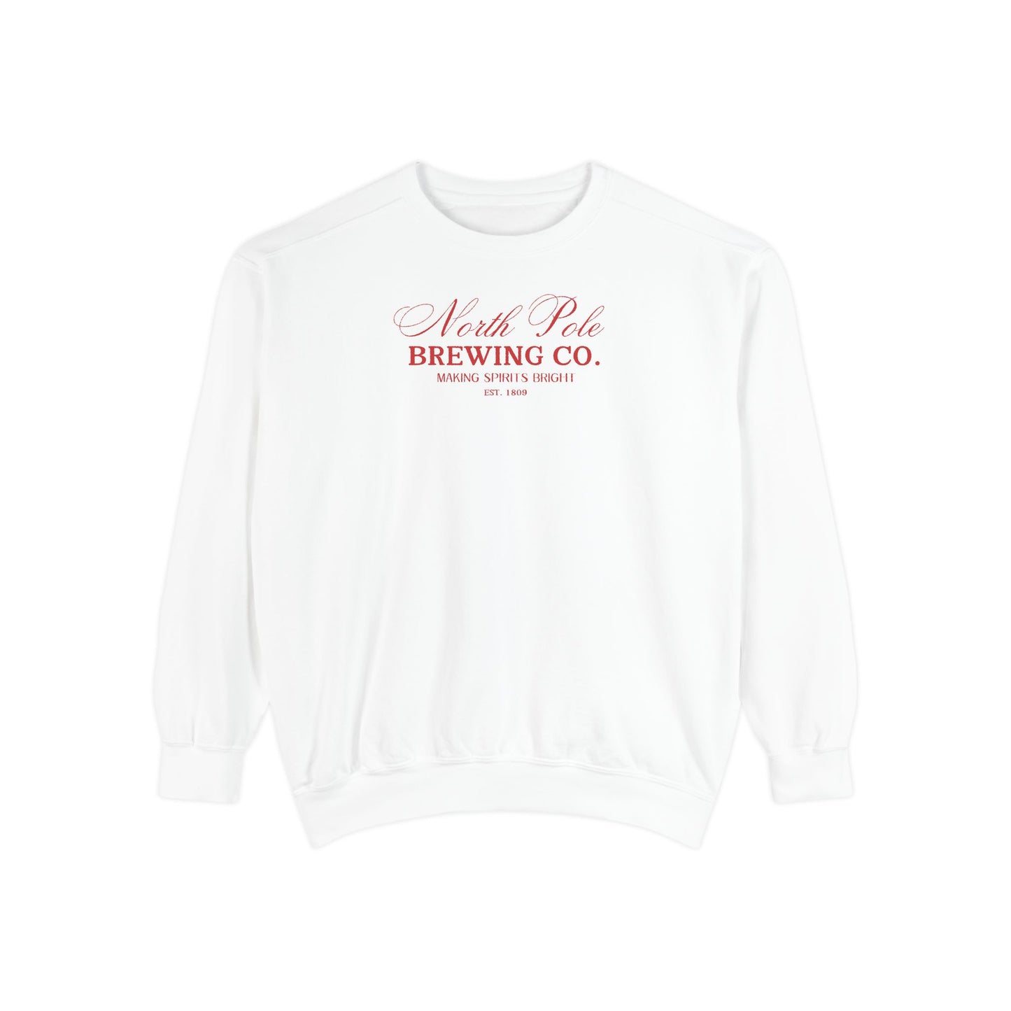 North Pole Brewing Co Red Comfort Colors Sweatshirt