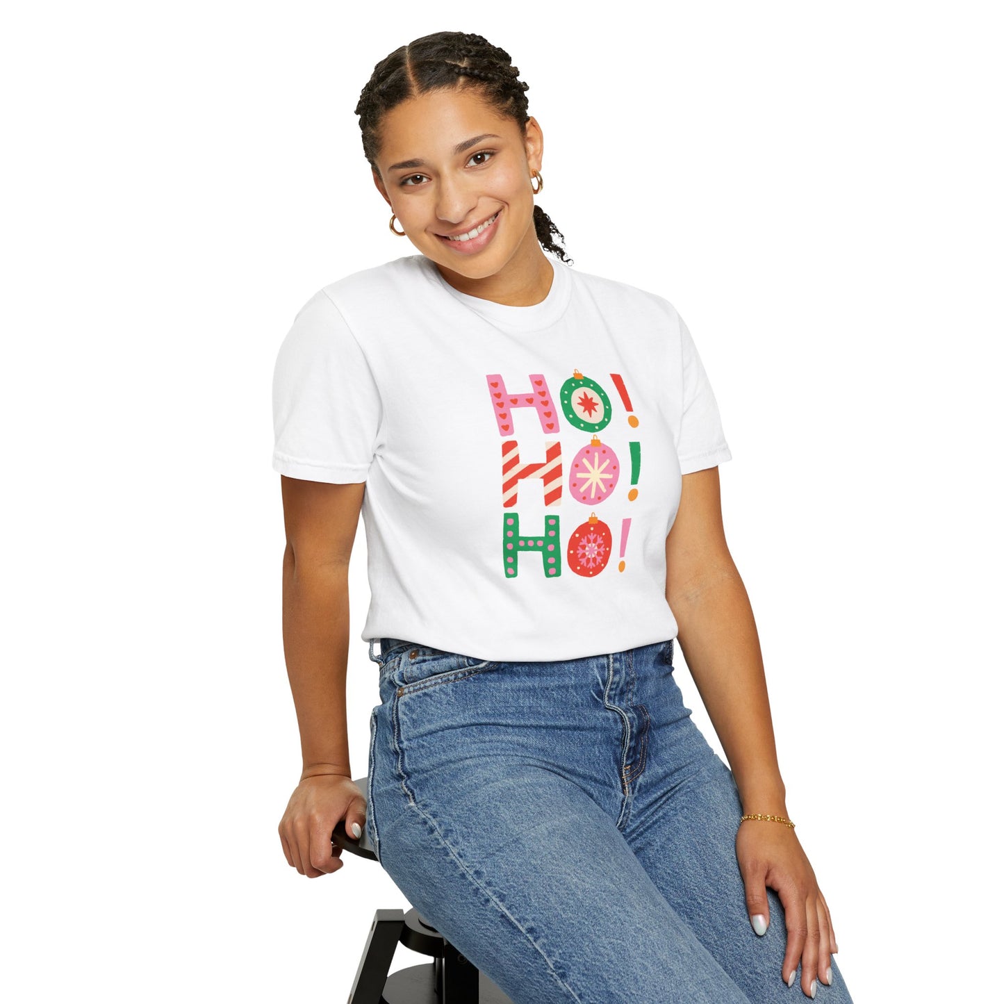 Ho Ho Ho Ornaments Comfort Colors Tee