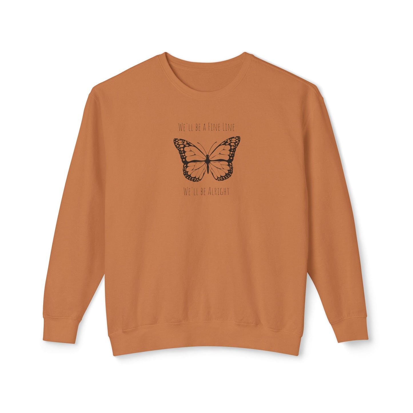 Fine Line Butterfly Comfort Colors Sweatshirt