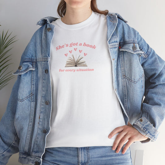 She's Got a Book for Every Situation Unisex Tee