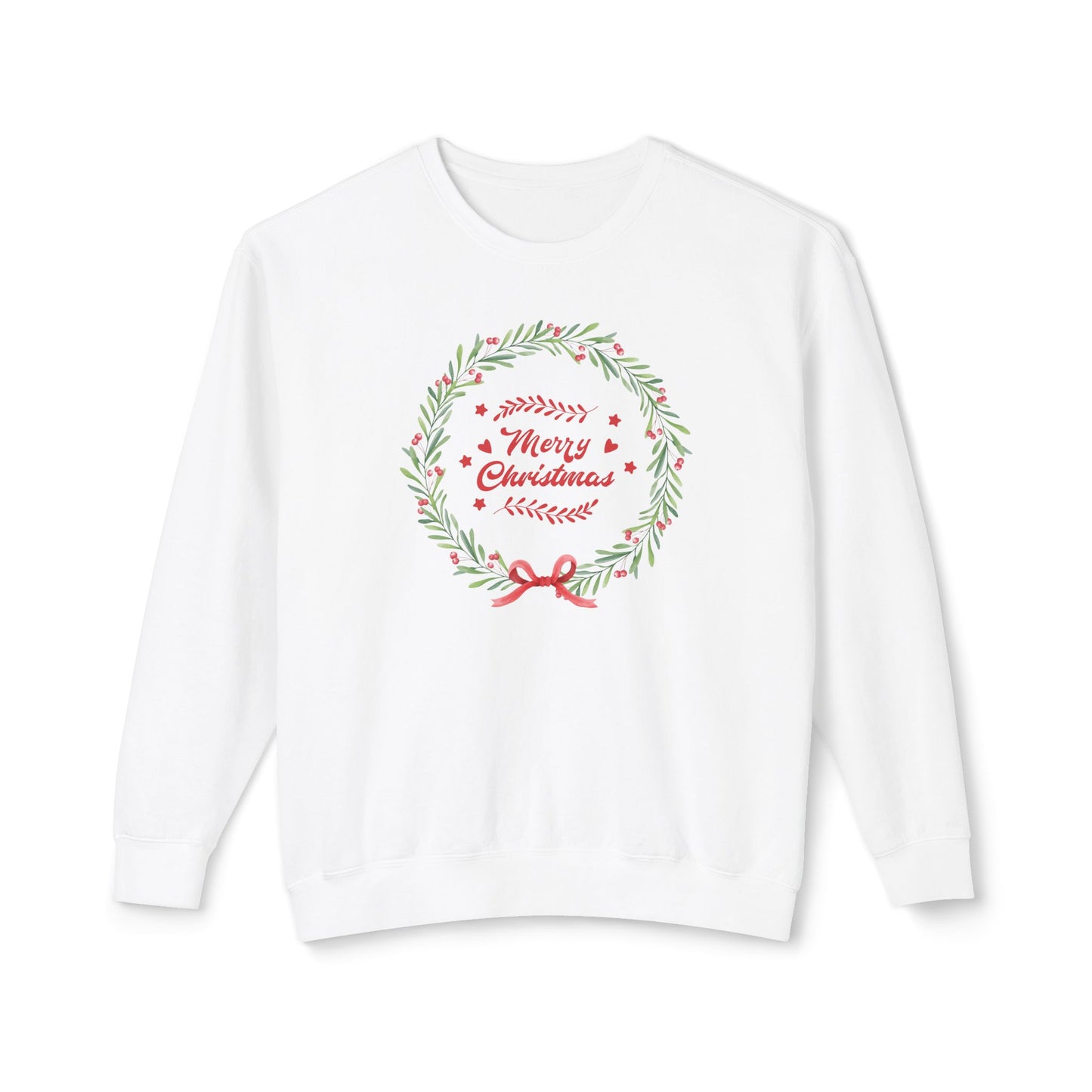 Merry Christmas Wreath Comfort Colors Sweatshirt