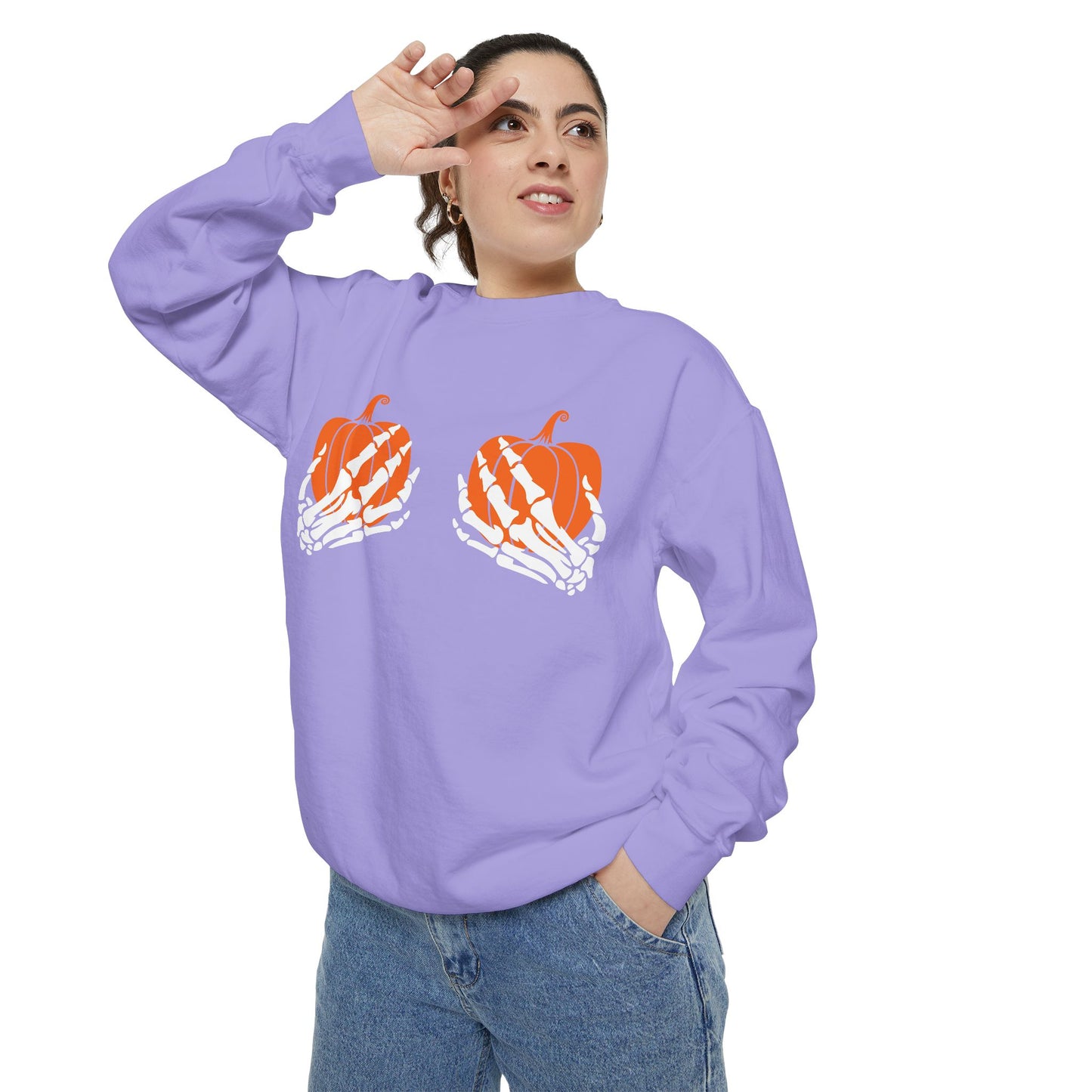 Pumpkin Grab Comfort Colors Sweatshirt