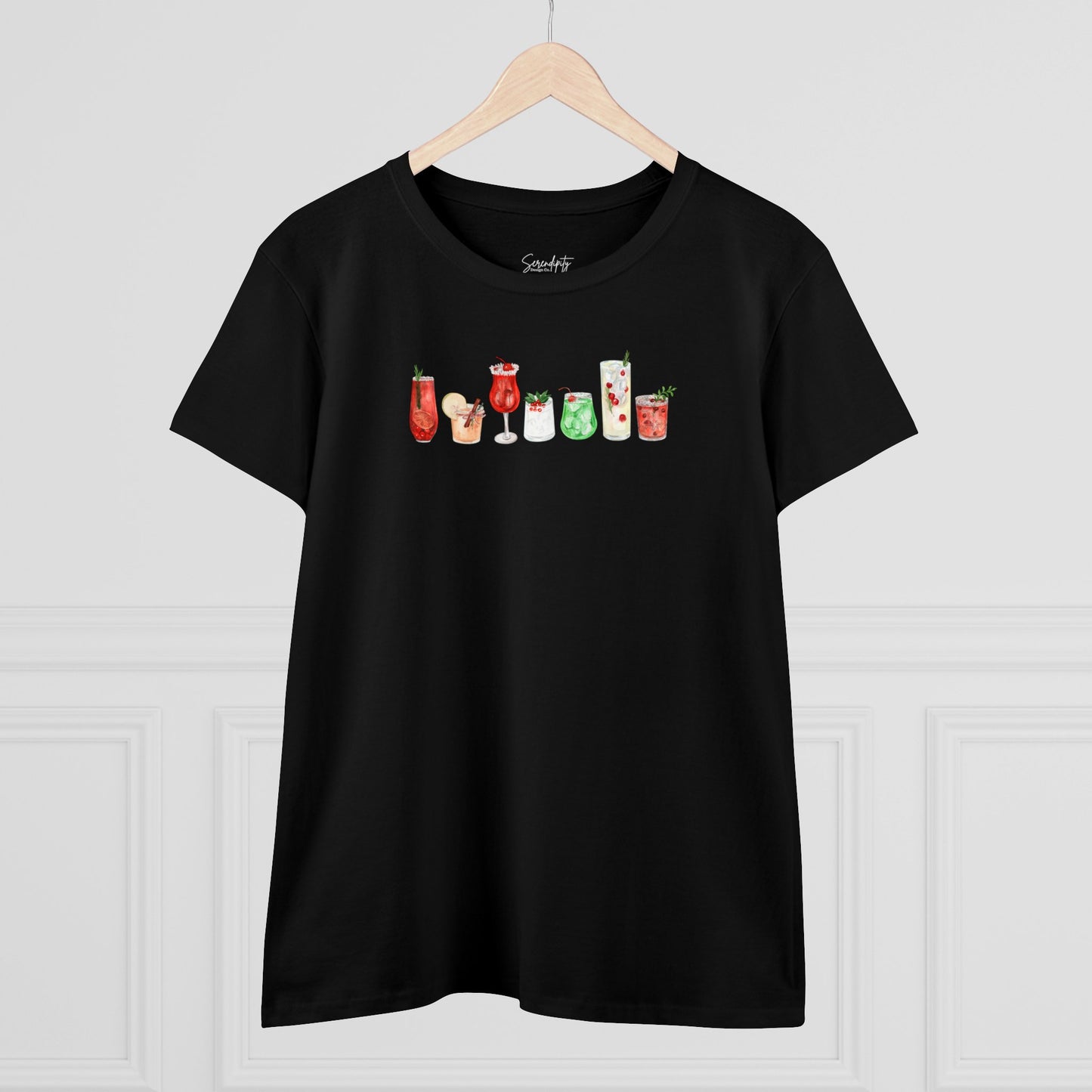 Christmas Cocktails Baby Tee