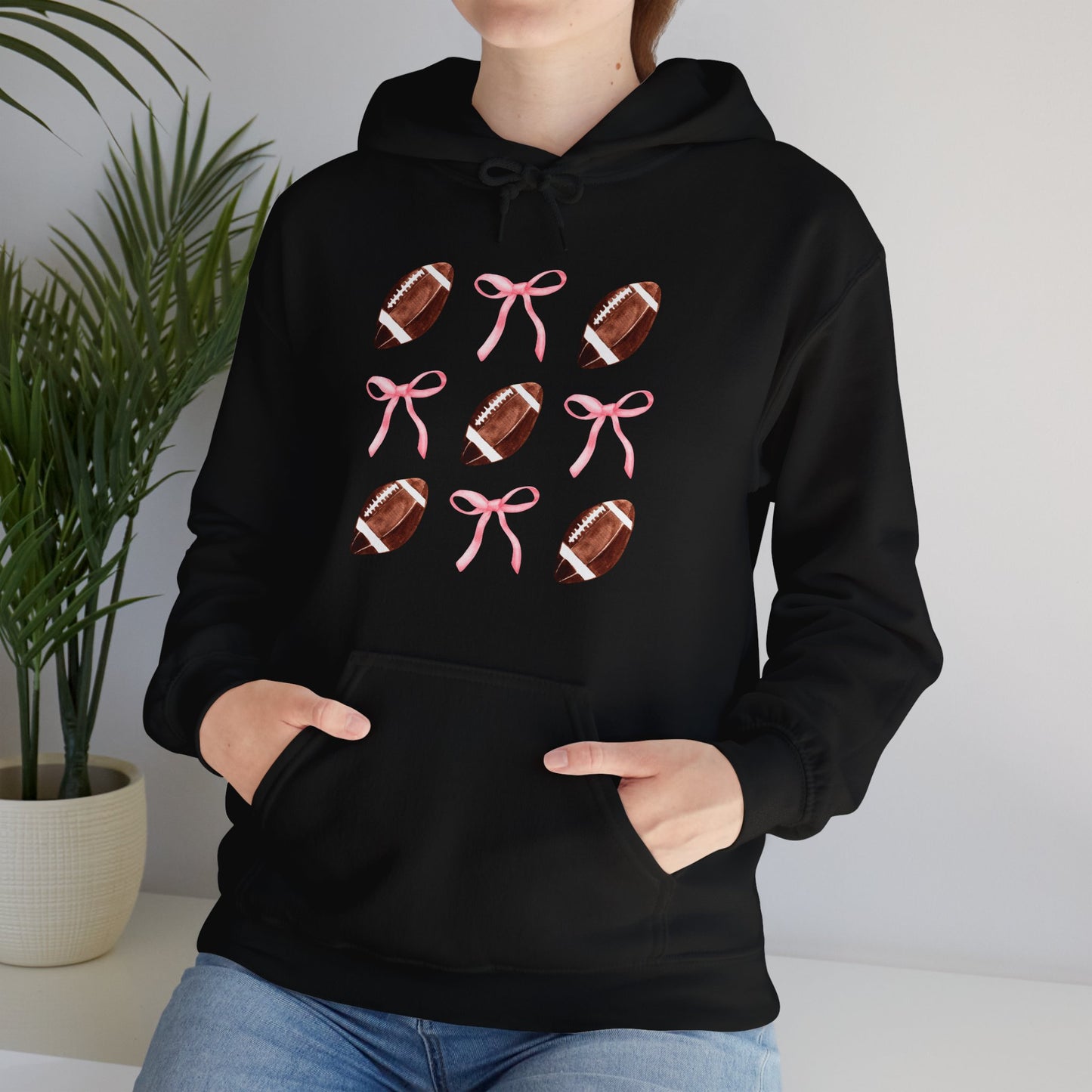 Football Bows Unisex Hoodie