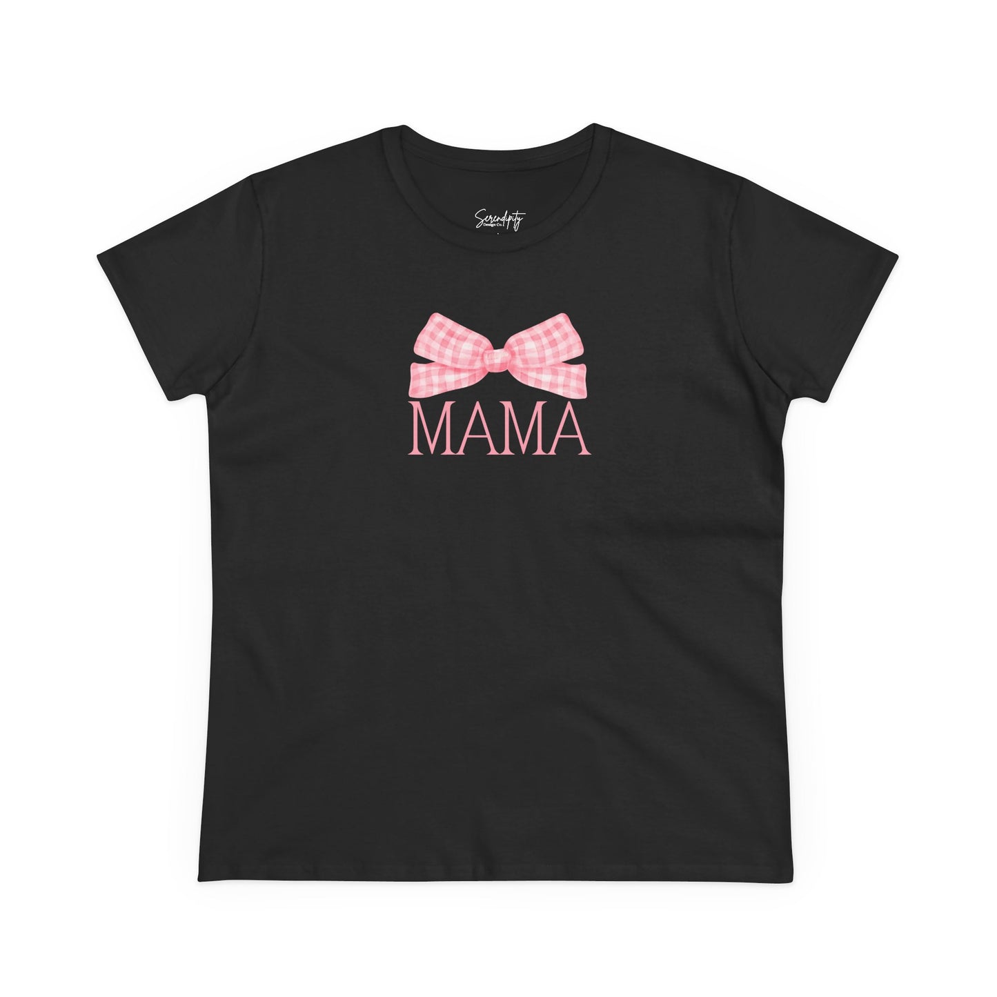 Mama Bow Pink Baby Tee