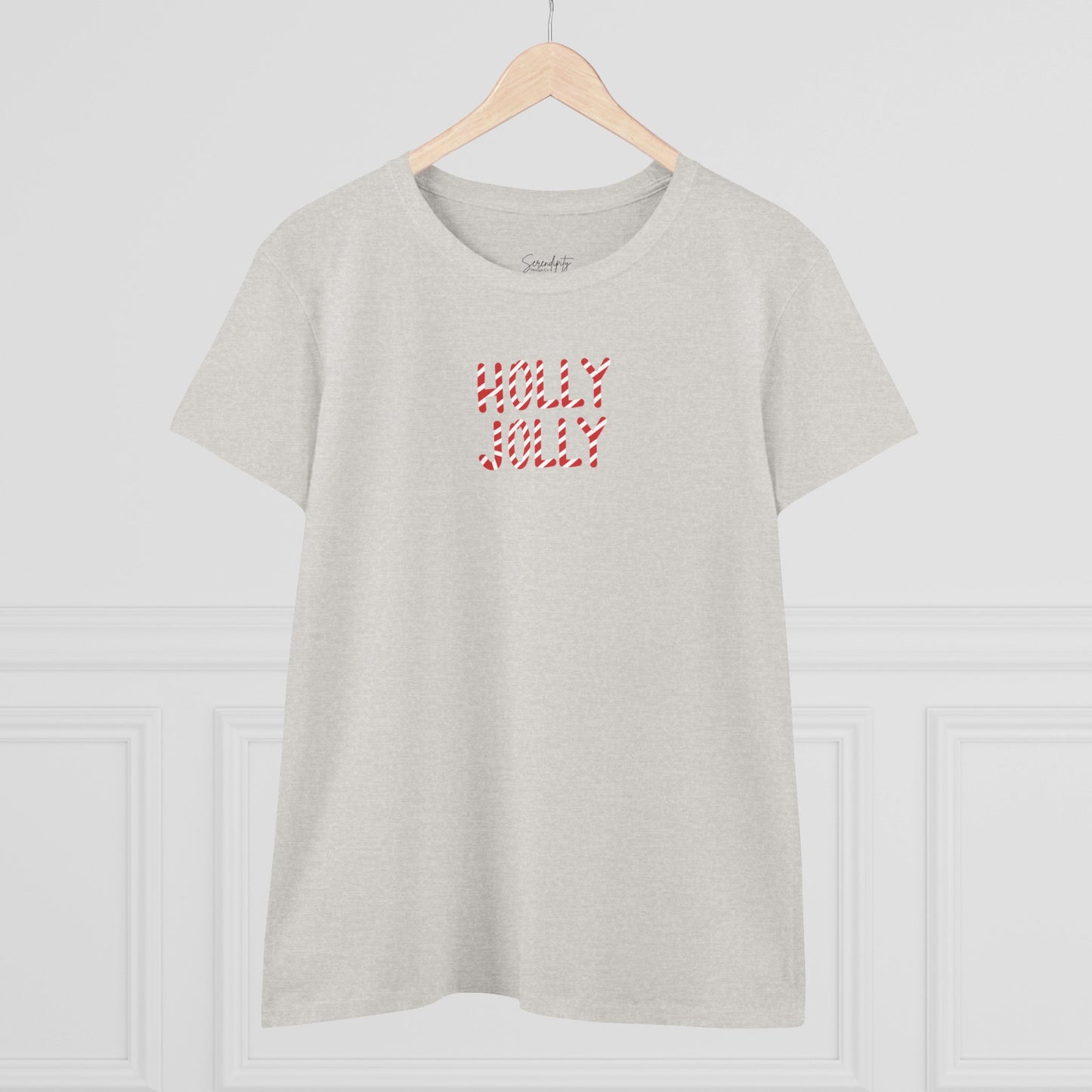 Holly Jolly Candy Cane Baby Tee