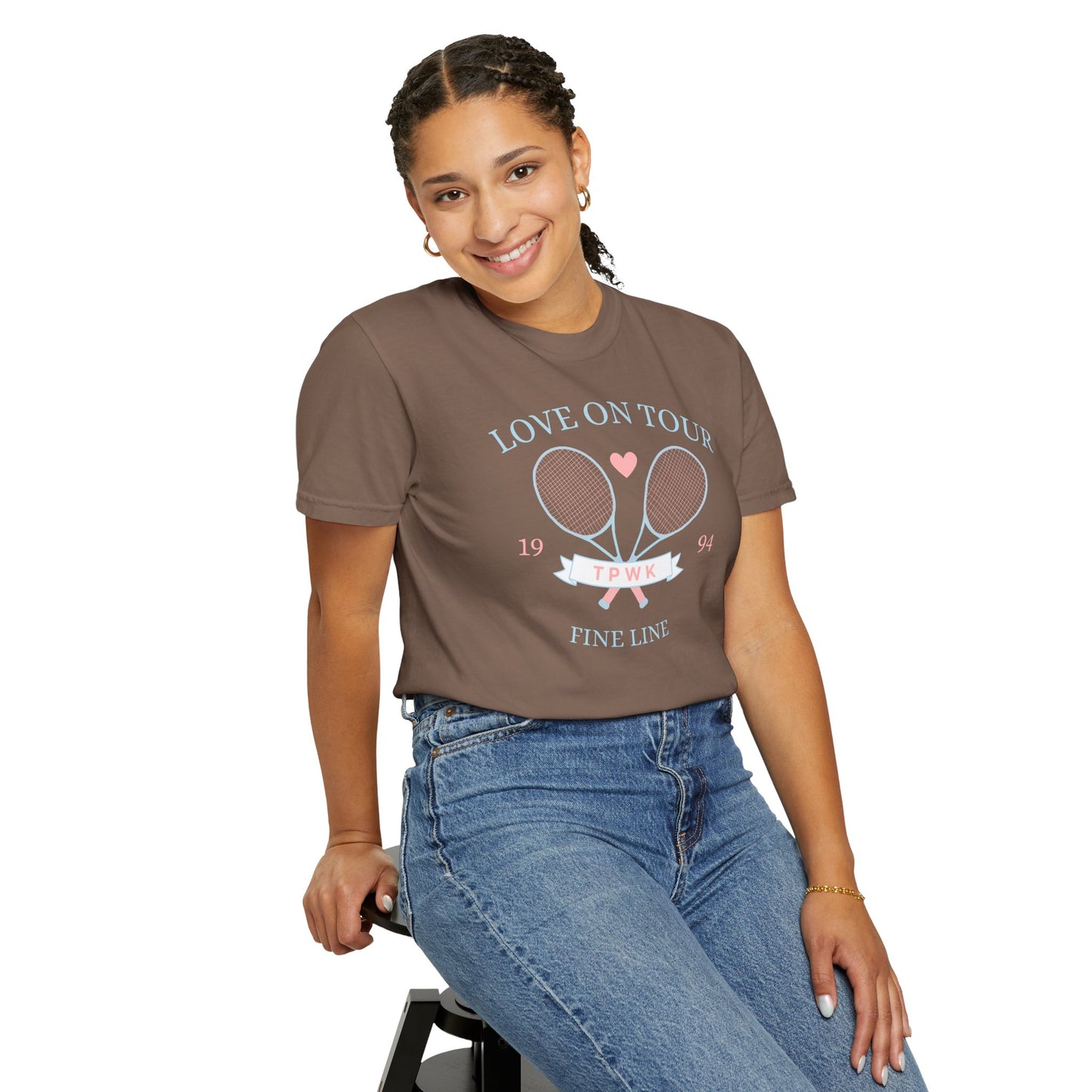 Love On Tour Tennis Club Comfort Colors Tee
