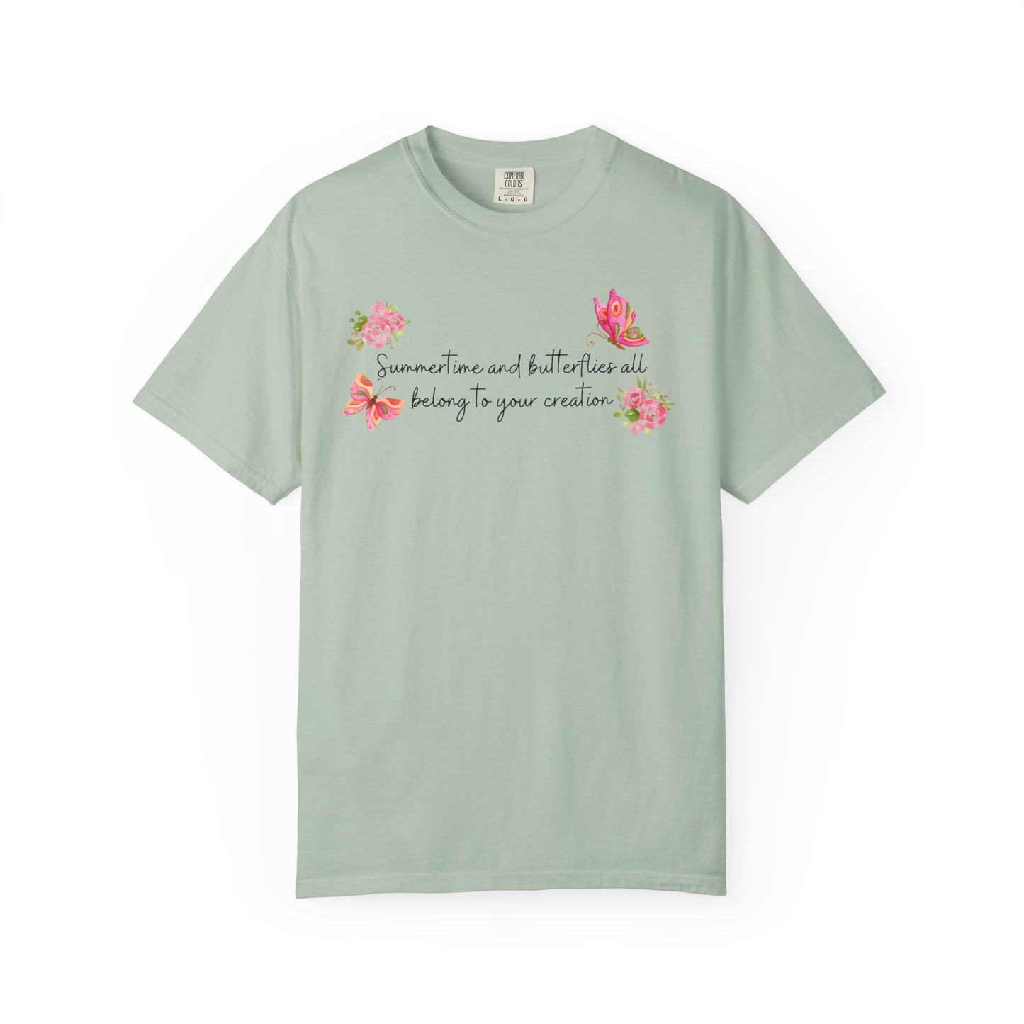 Summertime & Butterflies Comfort Colors Tee