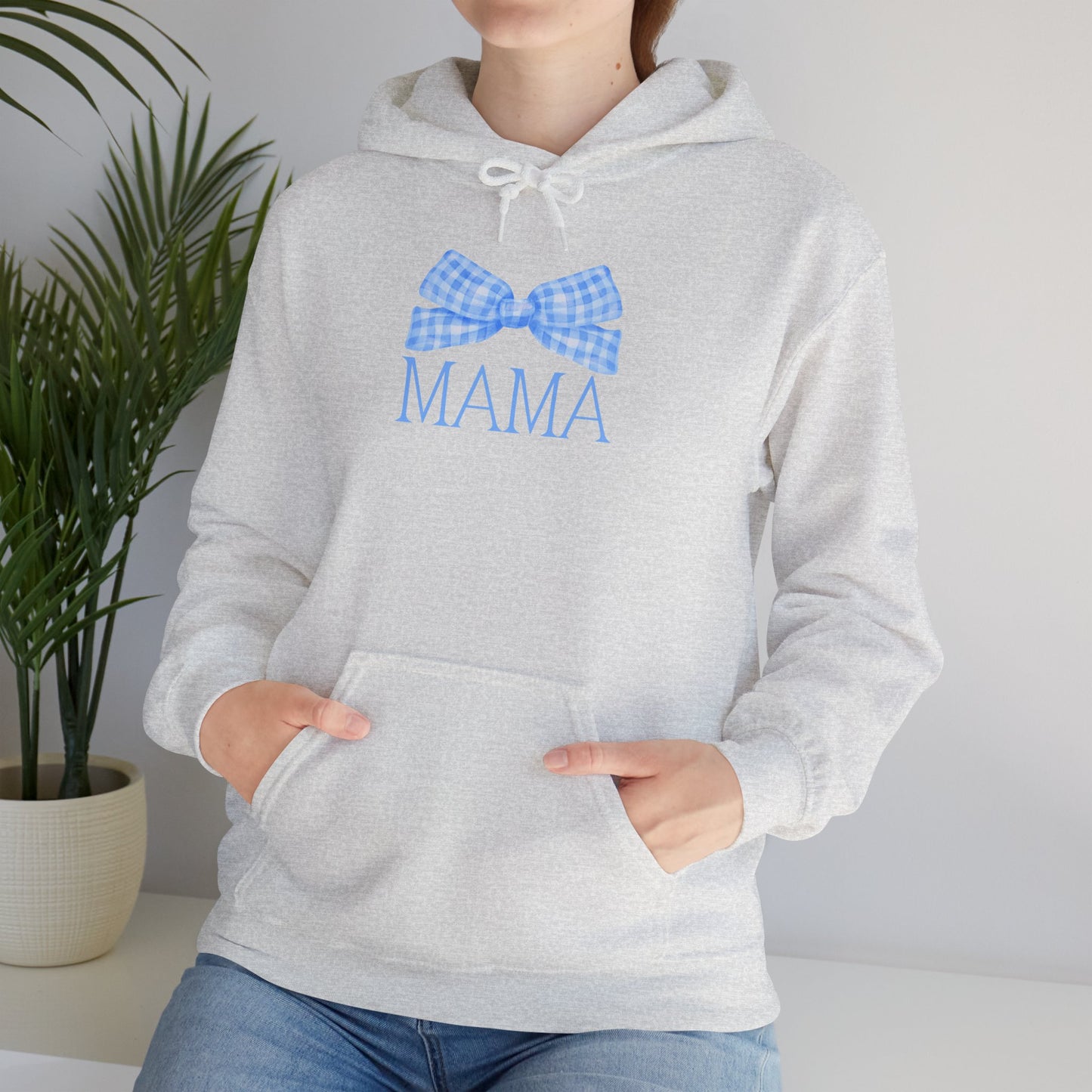 Mama Bow Blue Unisex Hoodie