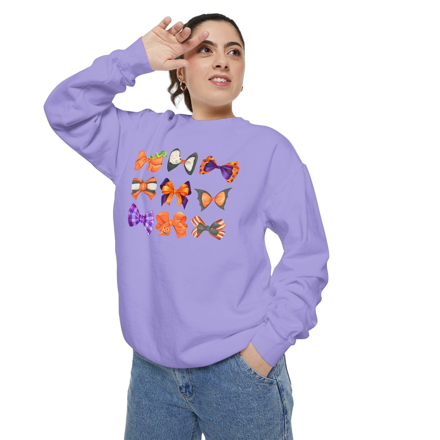 Halloween Bows Comfort Colors Sweatshirt