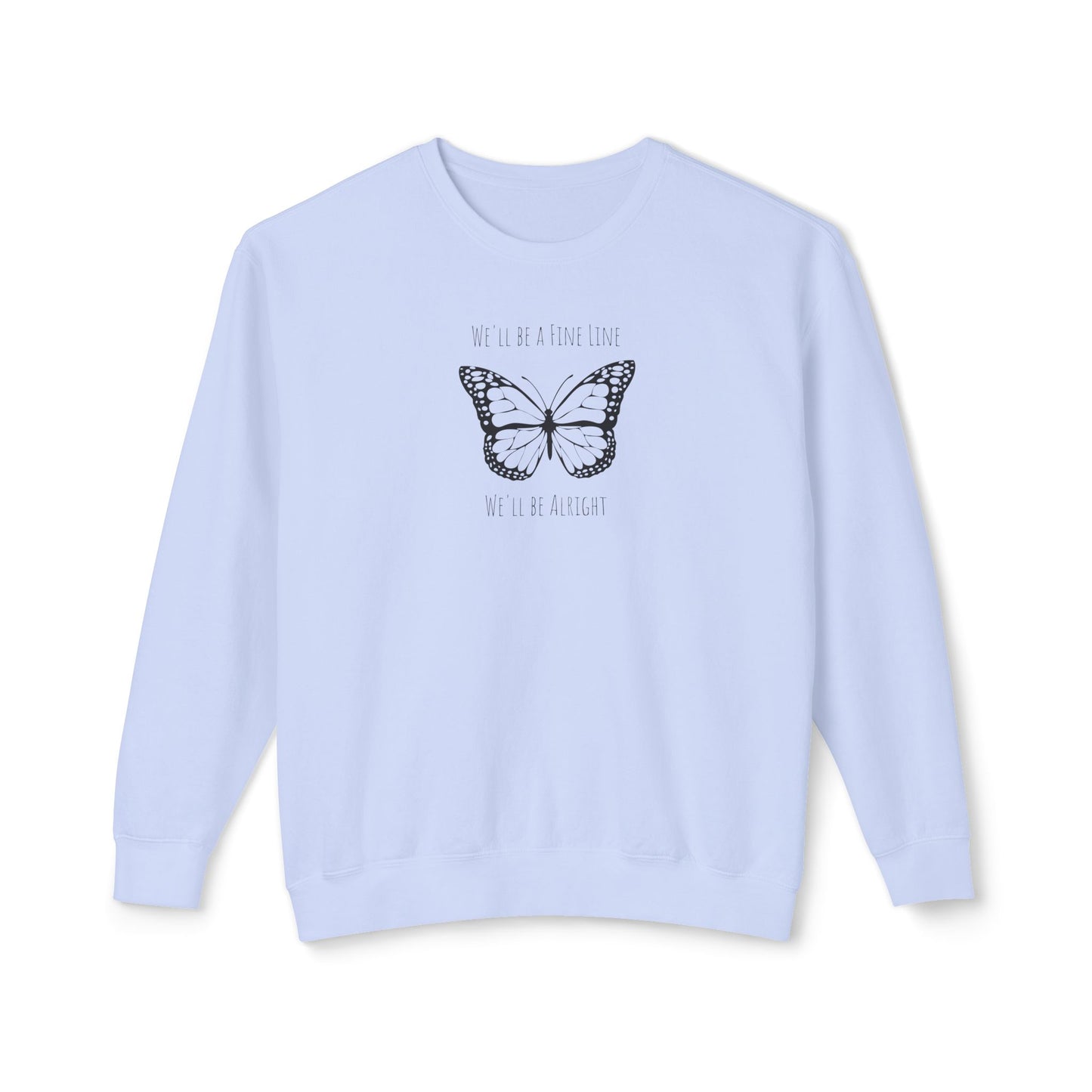 Fine Line Butterfly Comfort Colors Sweatshirt