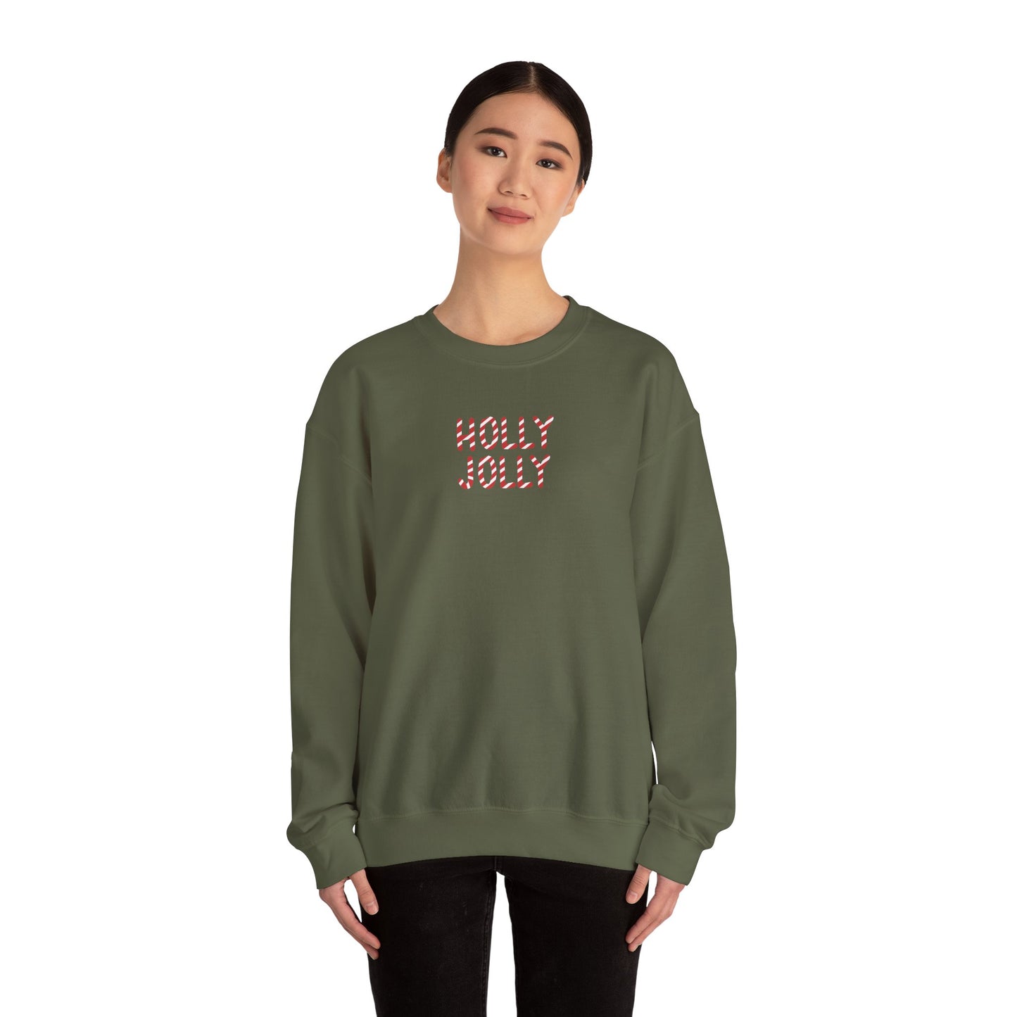 Holly Jolly Candy Cane Unisex Crewneck