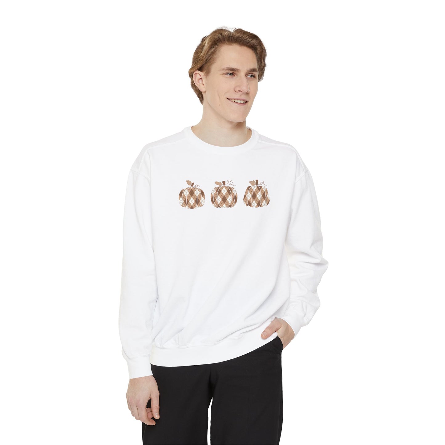 Plaid Pumpkins Comfort Colors Sweatshirt