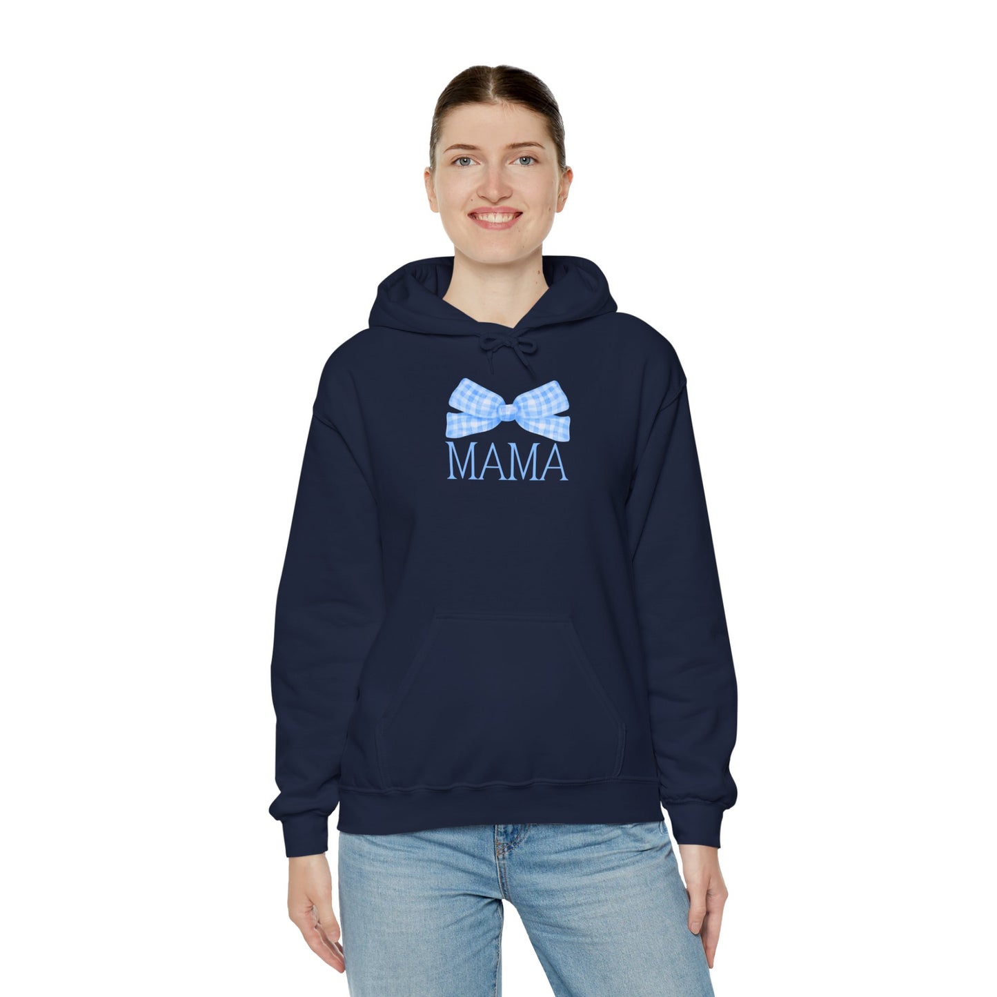 Mama Bow Blue Unisex Hoodie