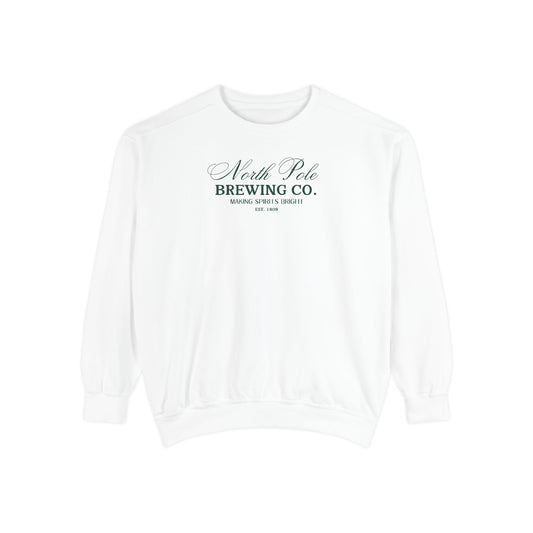 North Pole Brewing Co Green Comfort Colors Sweatshirt