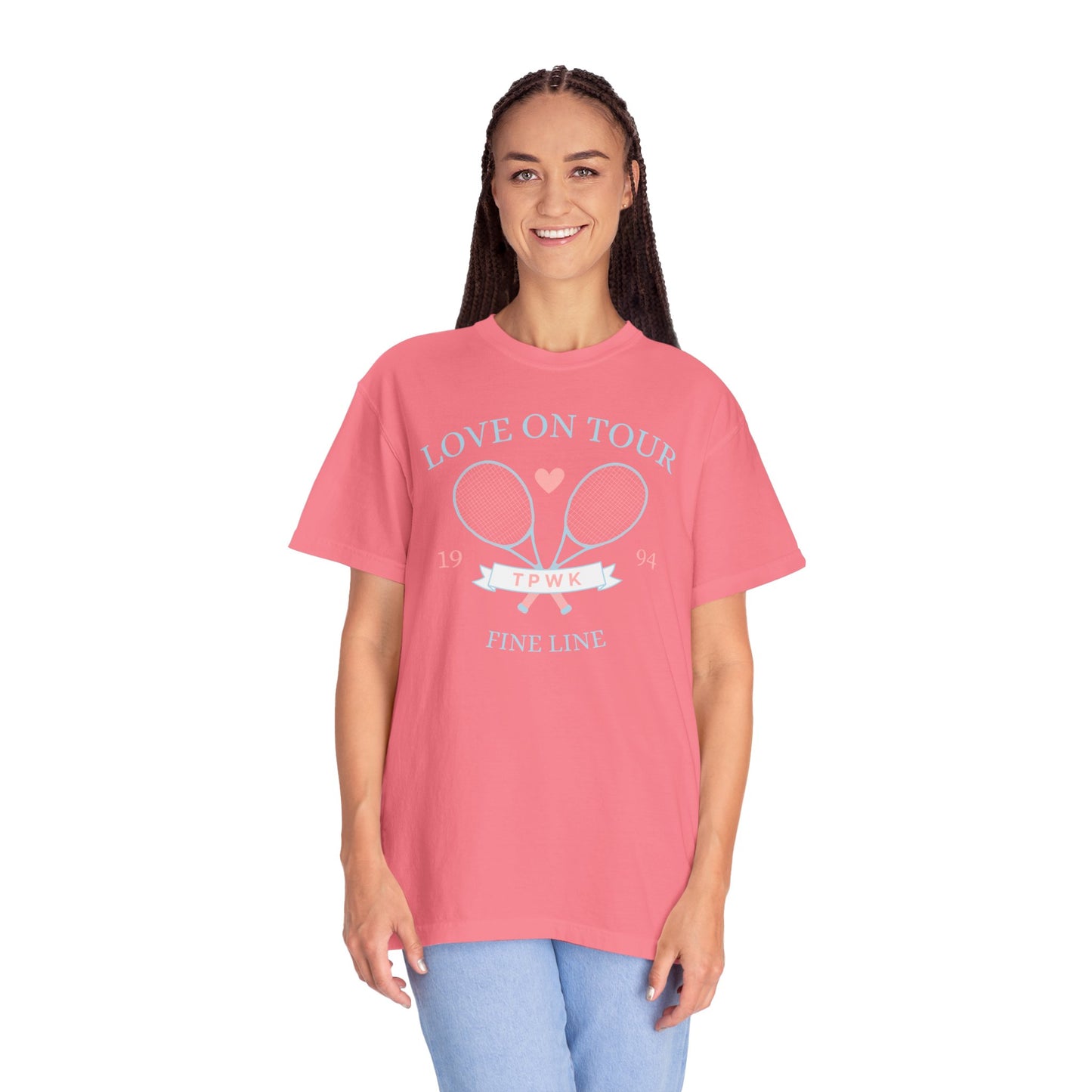 Love On Tour Tennis Club Comfort Colors Tee