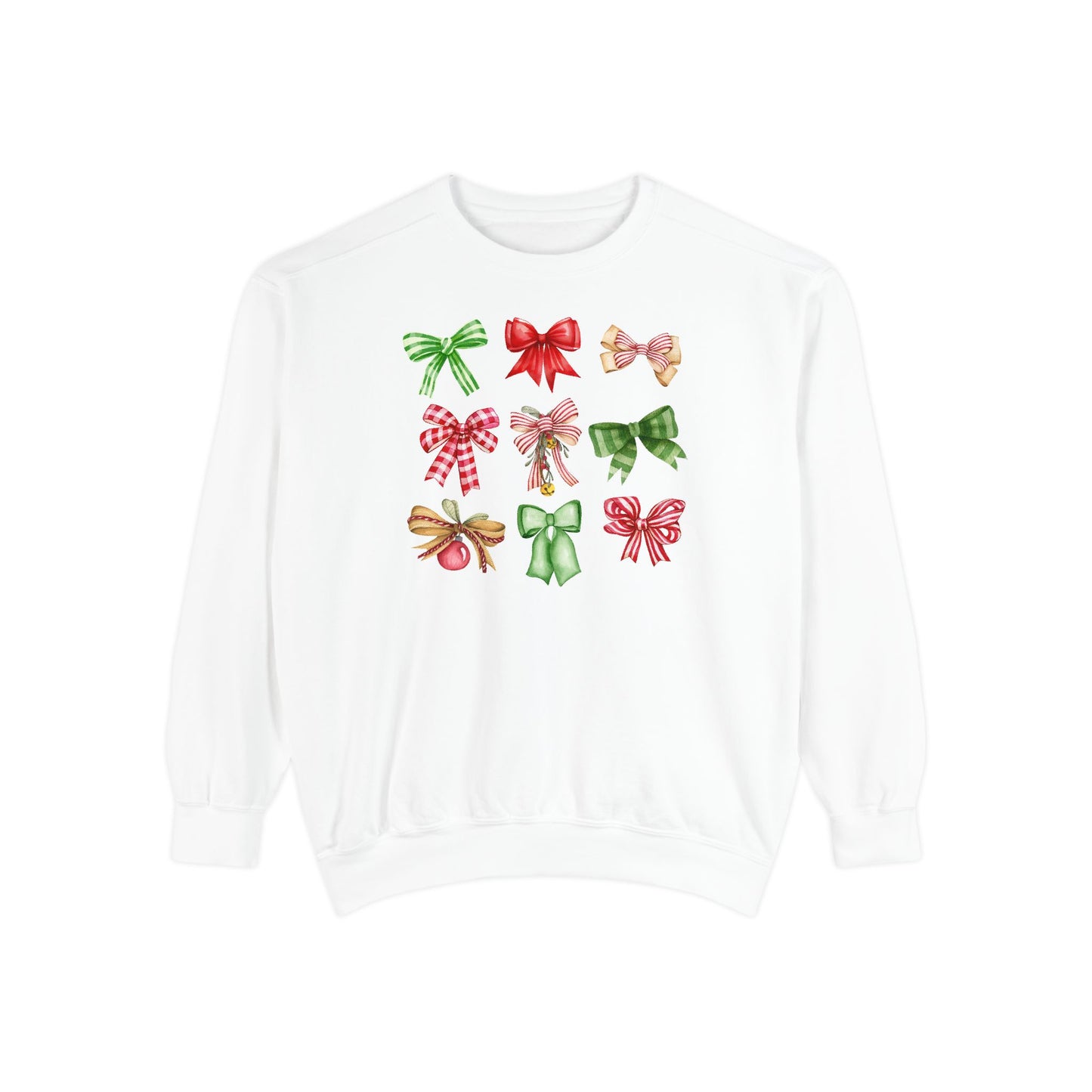 Christmas Bows Comfort Colors Sweatshirt