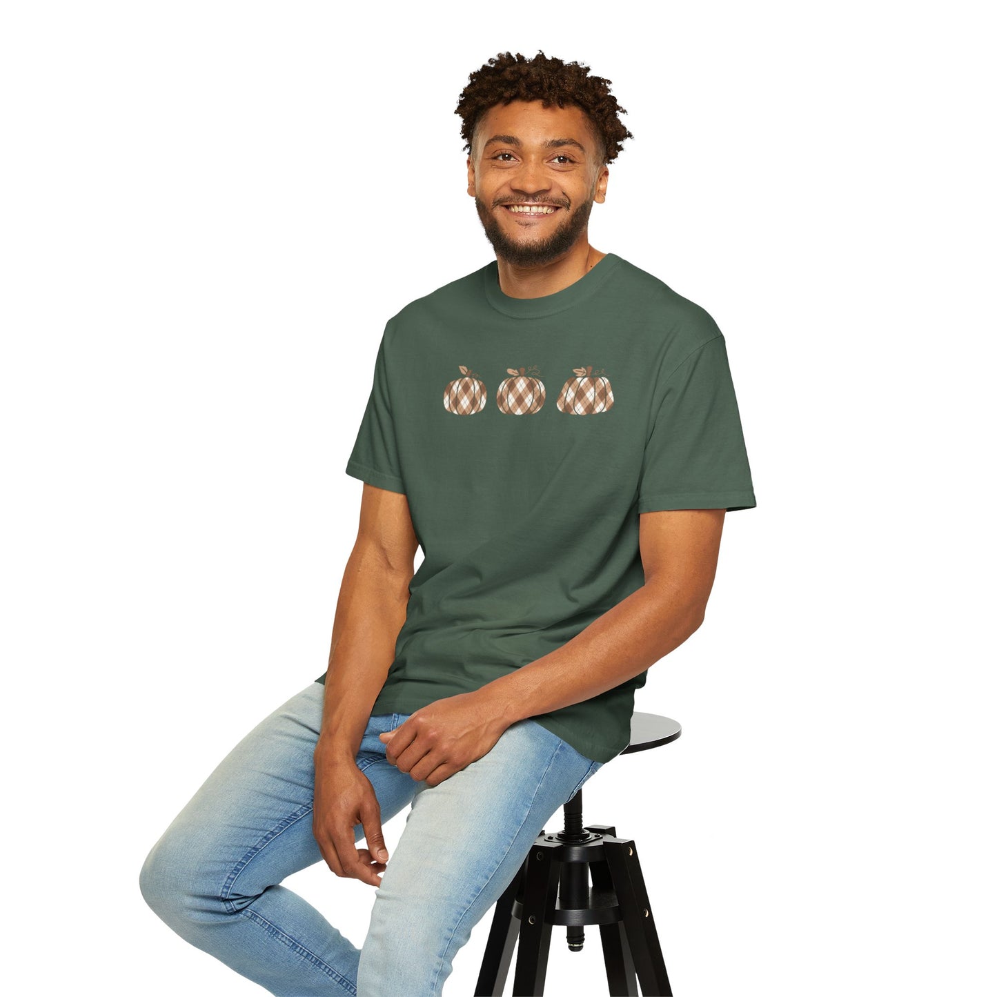 Plaid Pumpkins Comfort Colors Tee