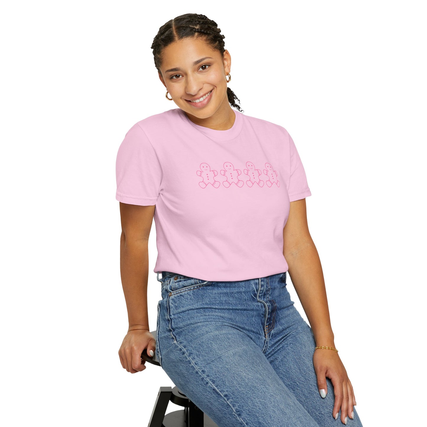 Pink Gingerbread Comfort Colors Tee