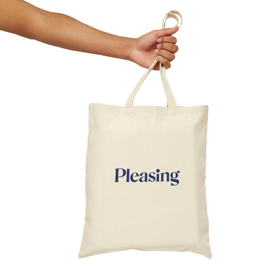 Pleasing Dark Blue Cotton Tote Bag