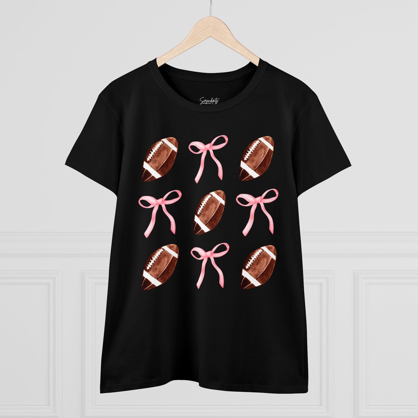 Football Bows Baby Tee