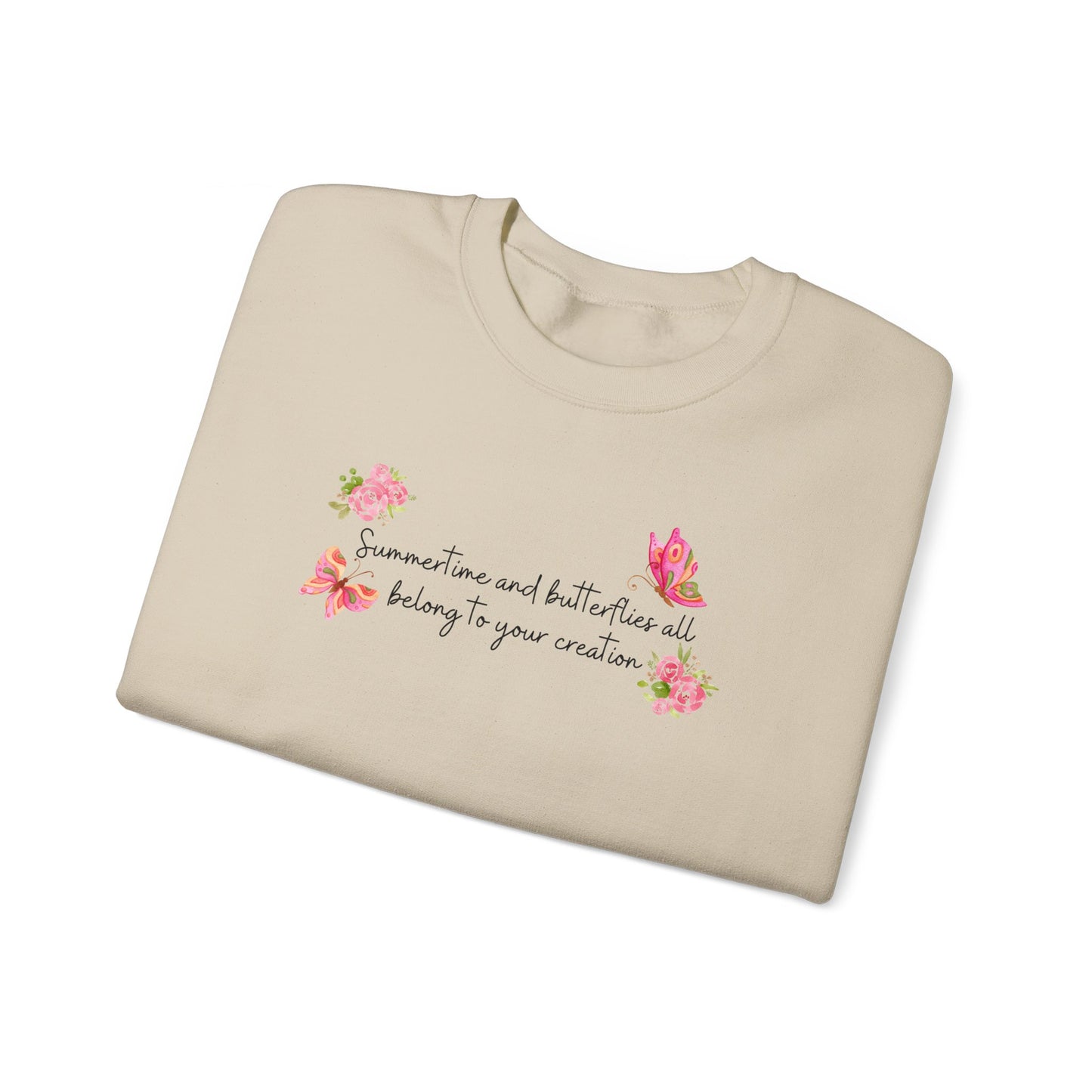 Summertime & Butterflies Unisex Crewneck